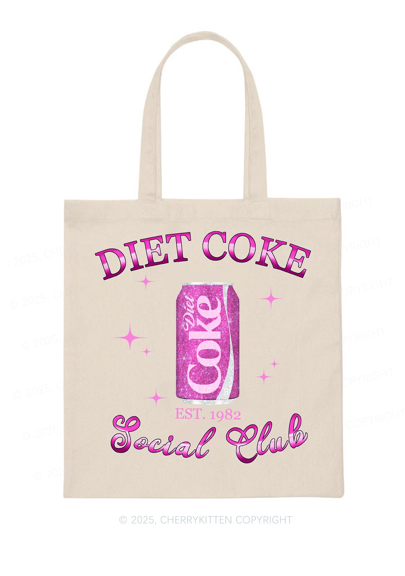Diet Coke Social Club Y2K Canvas Tote Bag Cherrykitten