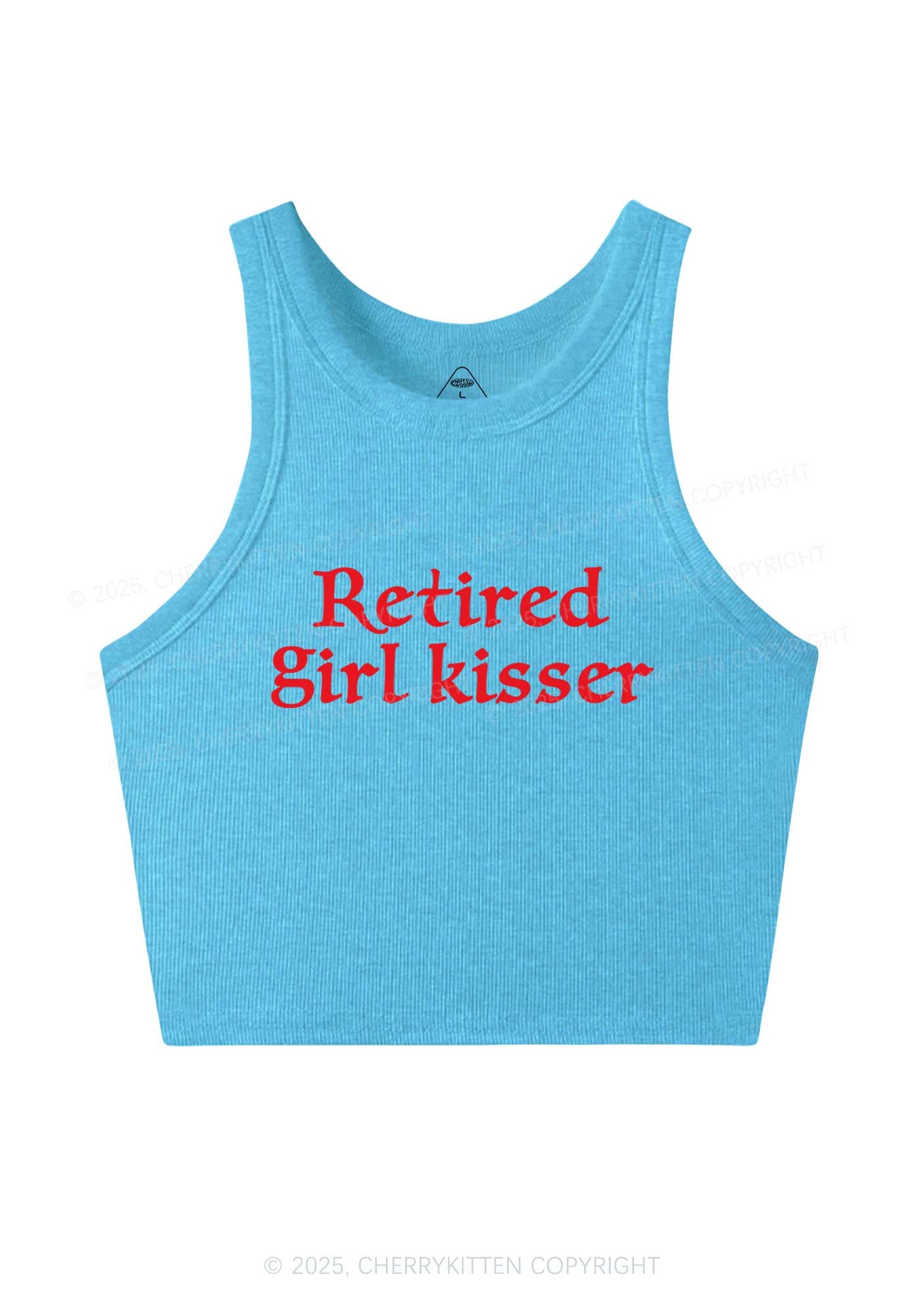 Retired Girl Kisser Pride Y2K Crop Tank Top Cherrykitten