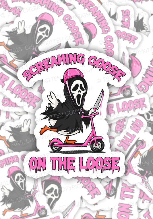 Halloween Screaming Goose On Loose Y2K Sticker Cherrykitten