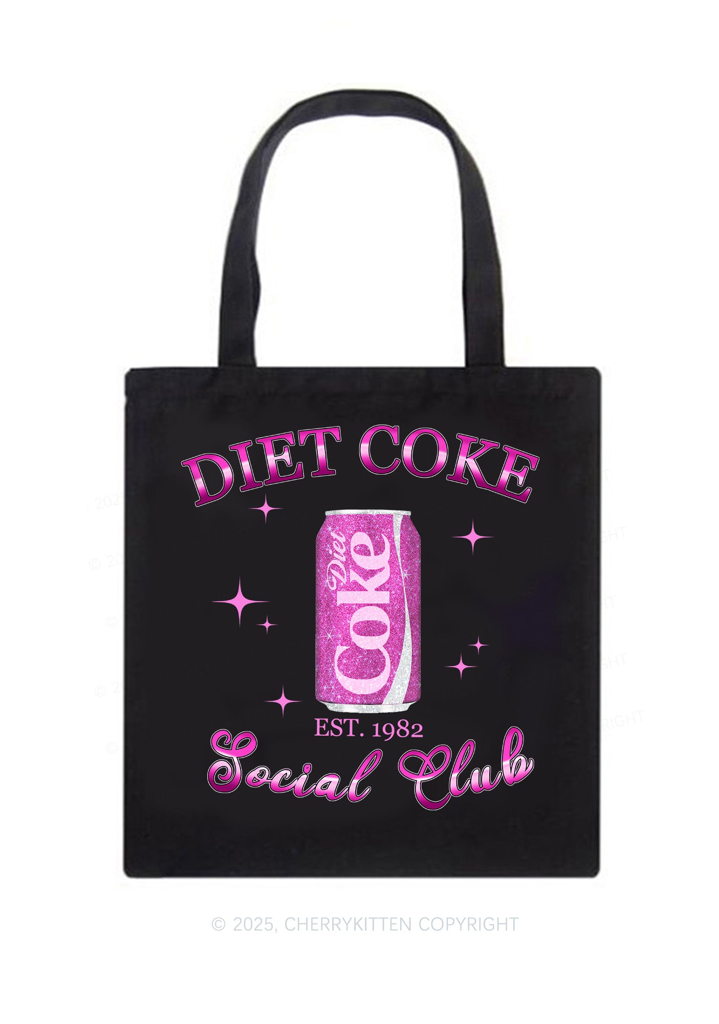 Diet Coke Social Club Y2K Canvas Tote Bag Cherrykitten