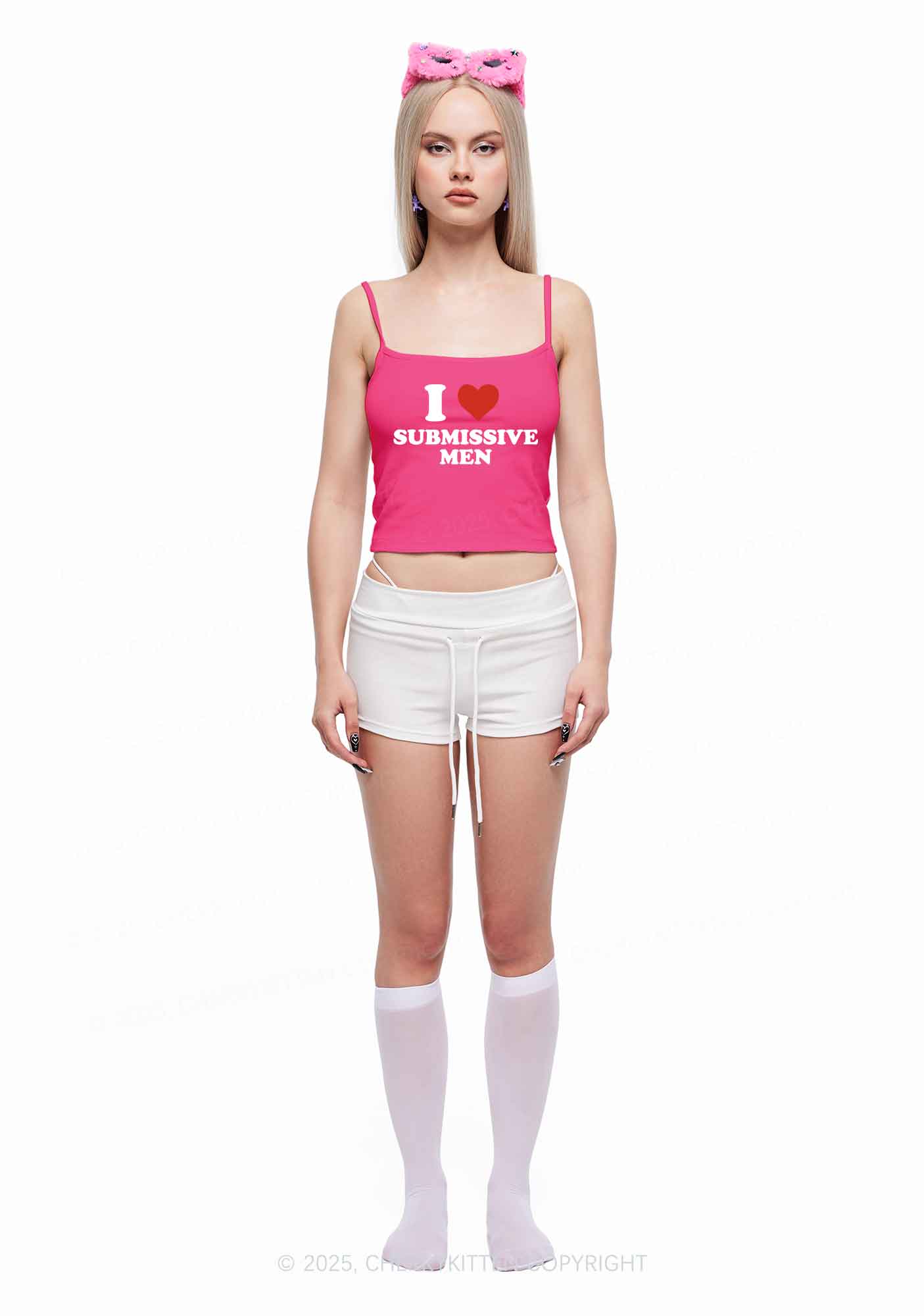 I Love S Men Y2K Spaghetti Strap Cami Cherrykitten