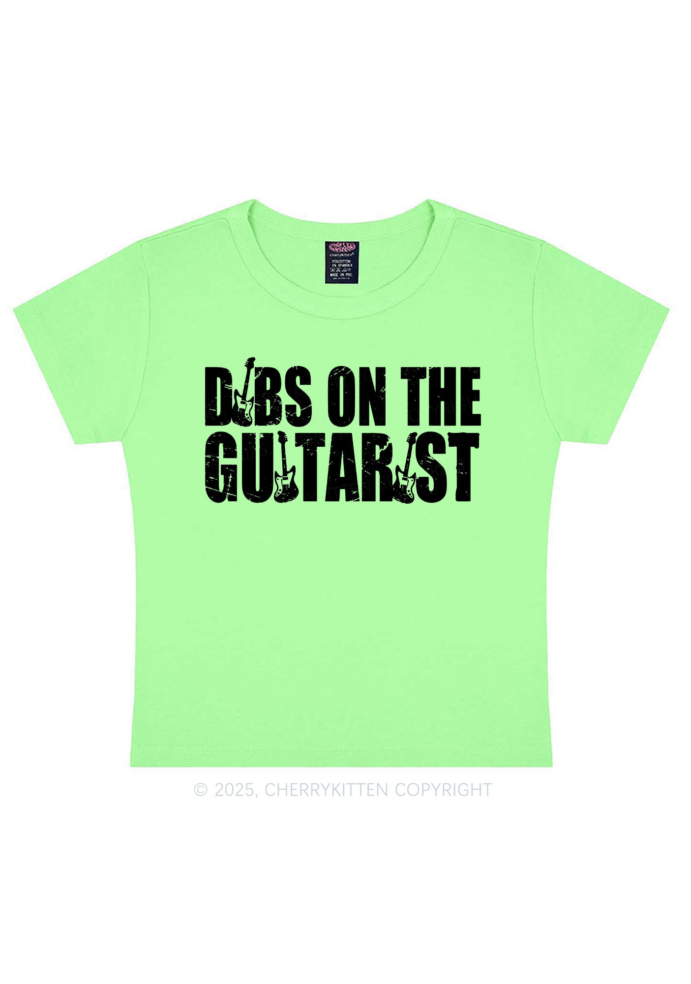 Dibs On The Guitarist Y2K Baby Tee Cherrykitten