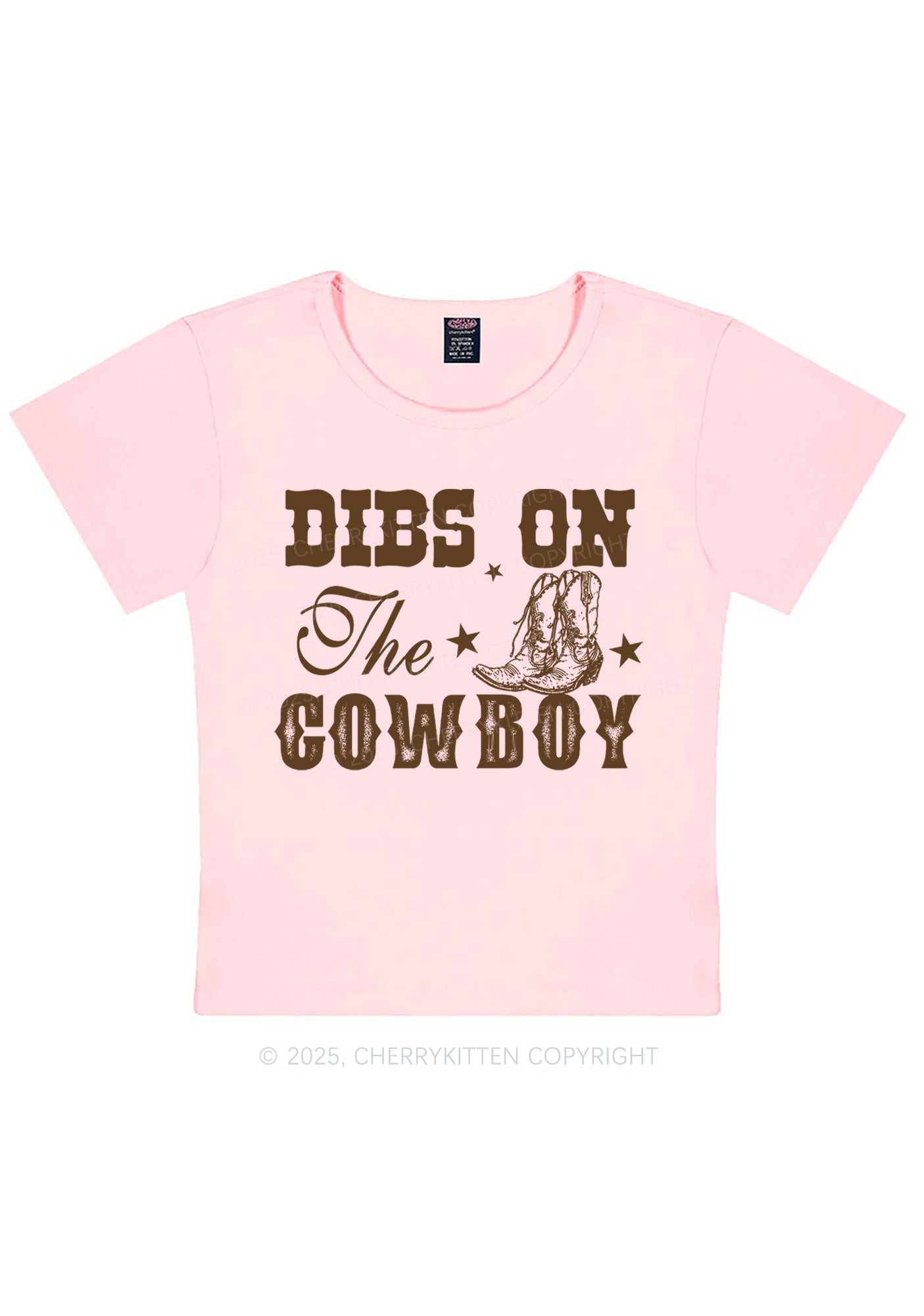 Dibs On The Cowboy Y2K Baby Tee Cherrykitten