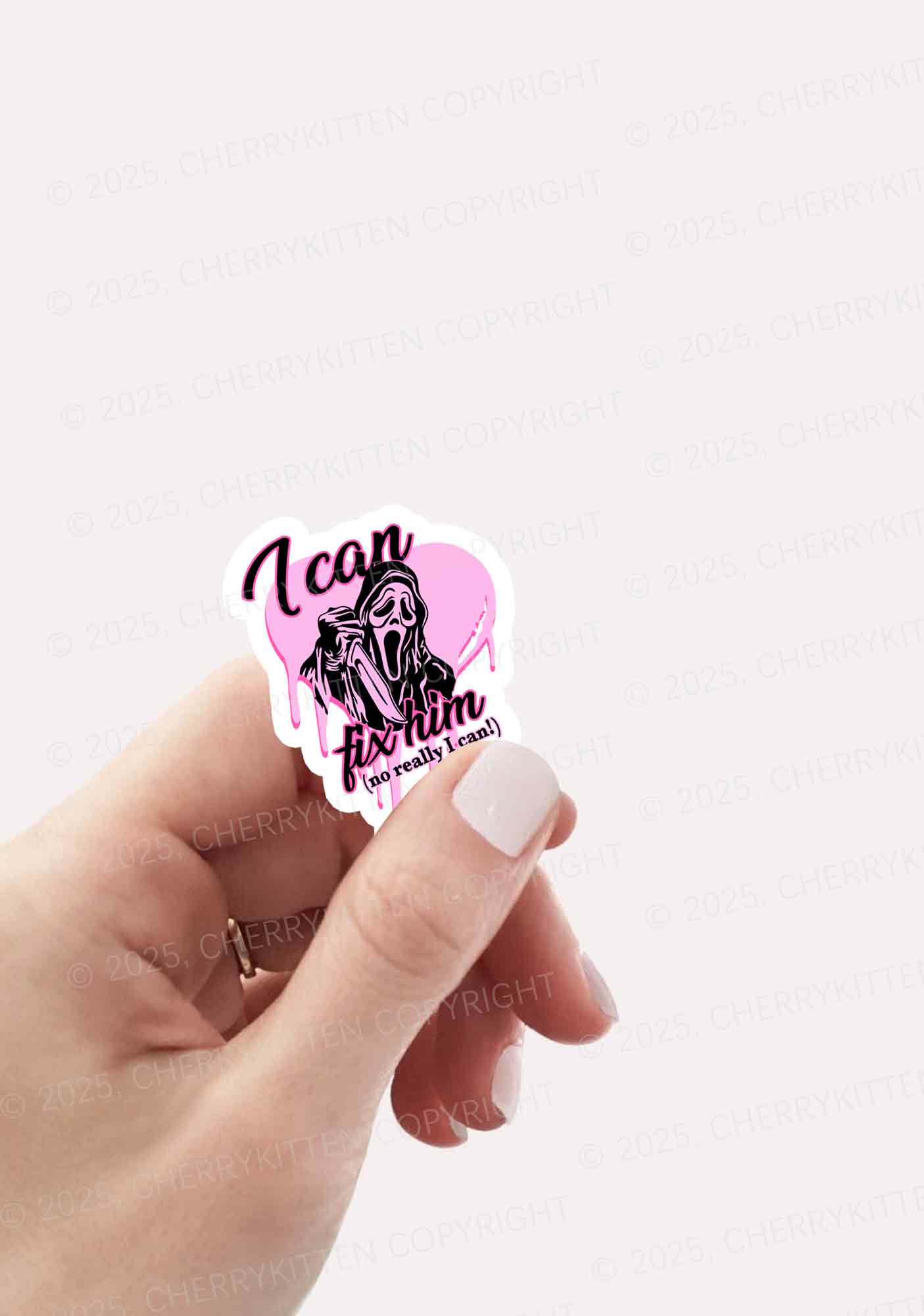 Halloween Ghost Fix Him Y2K Sticker Cherrykitten