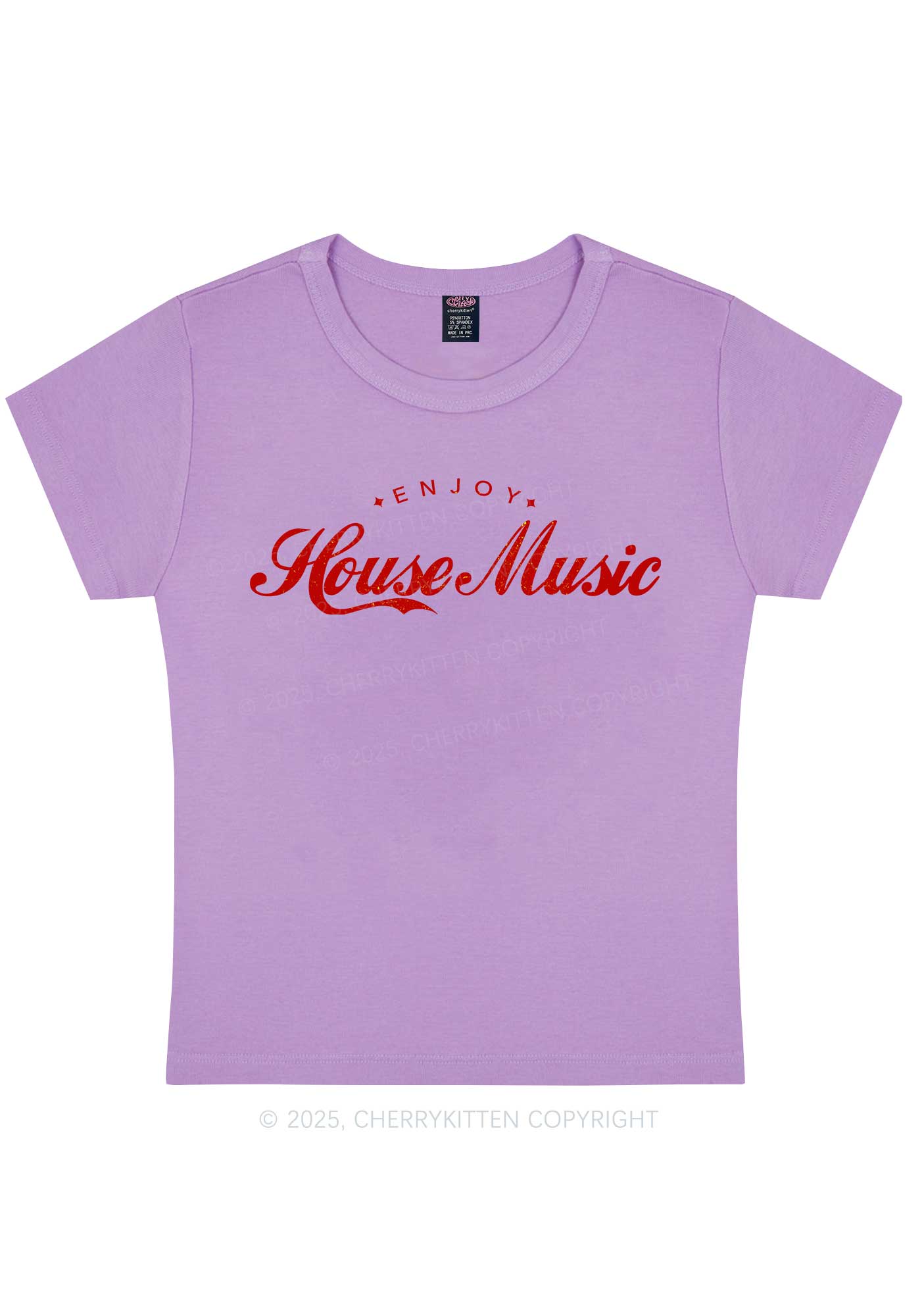 Enjoy House Music Y2K Baby Tee Cherrykitten