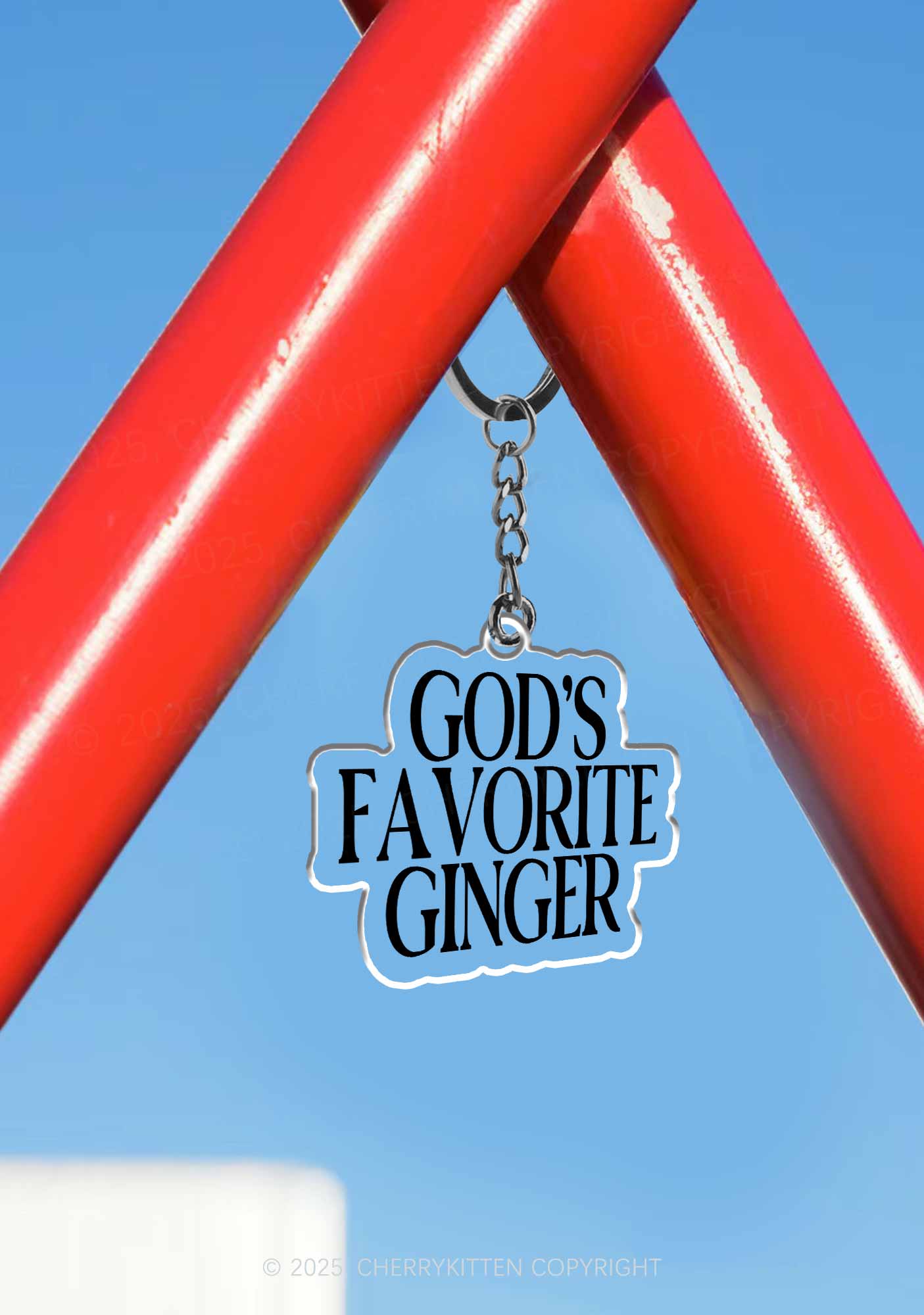 Gods Favorite Ginger 1Pc Y2K Keychain Cherrykitten