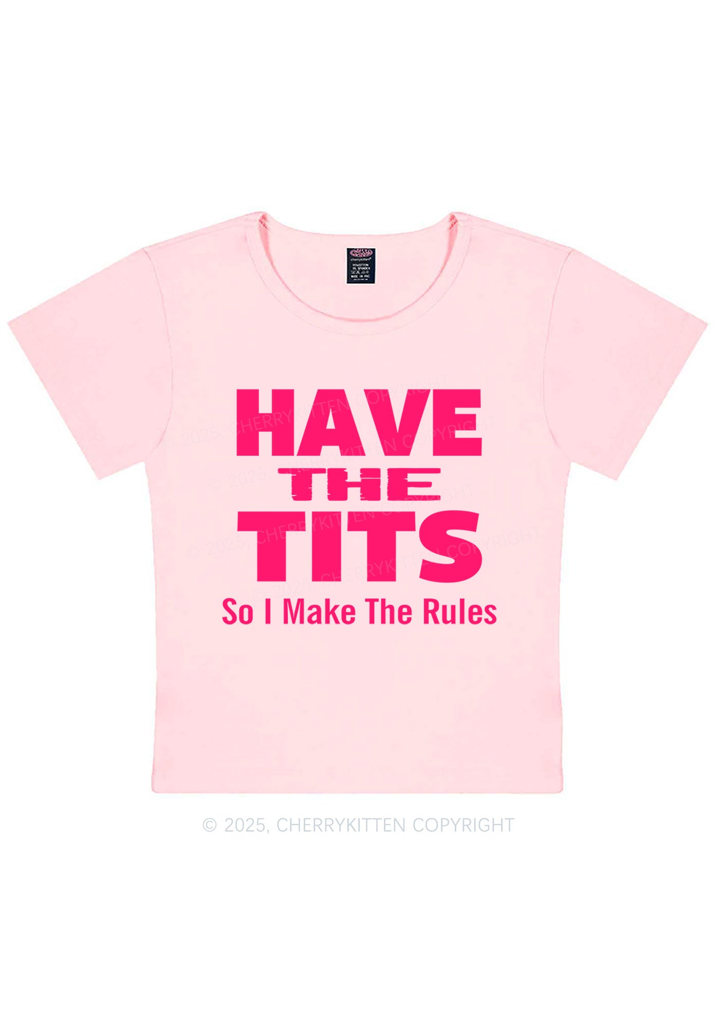I Make Rules Y2K Baby Tee Cherrykitten
