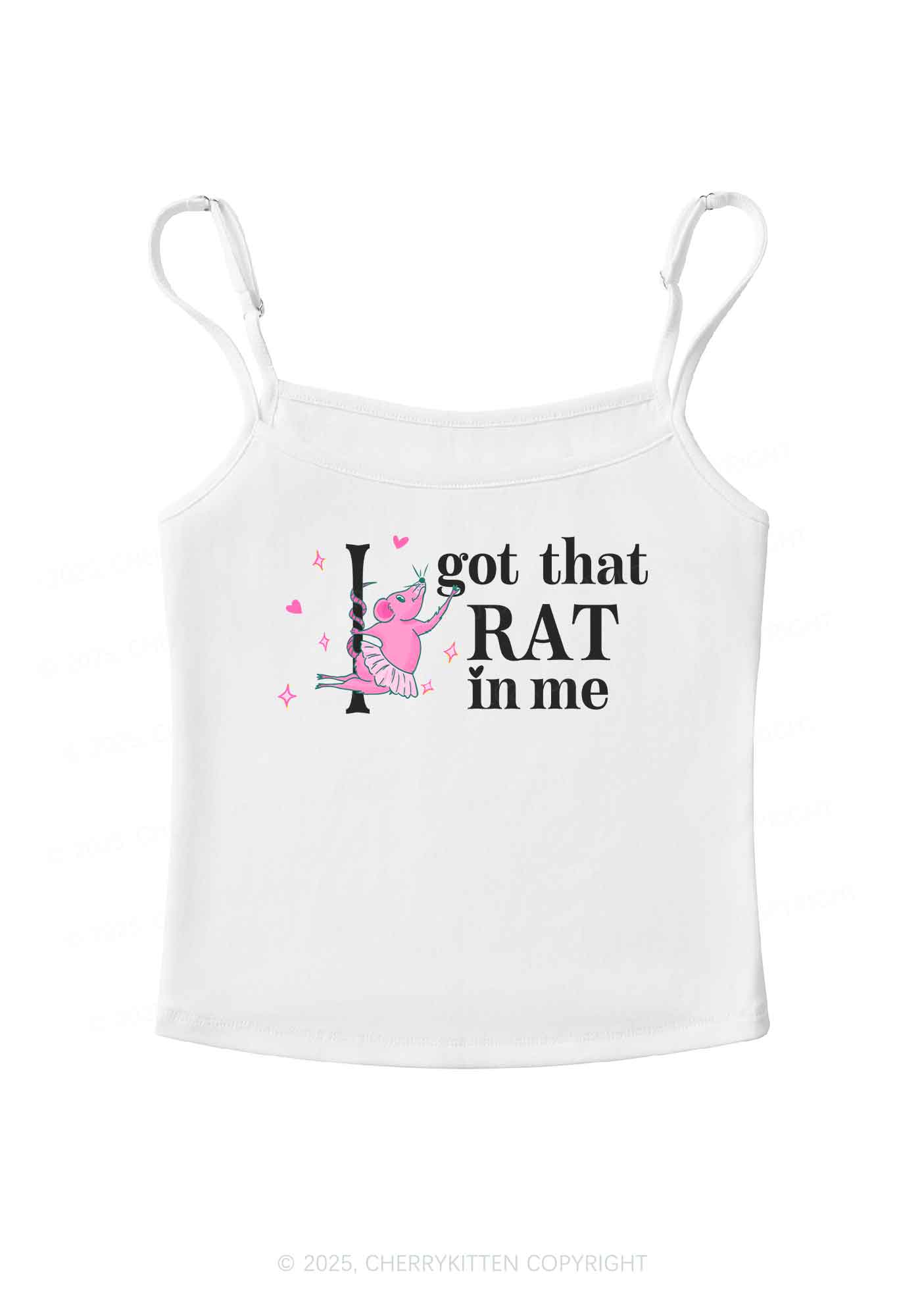 Got Rat In Me Y2K Spaghetti Strap Cami Cherrykitten