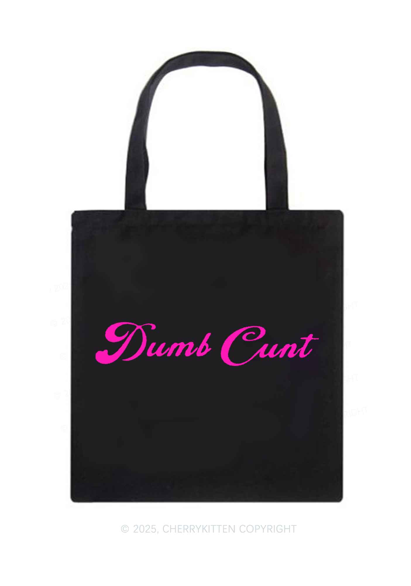 Dumb Cxxt Y2K Canvas Tote Bag Cherrykitten