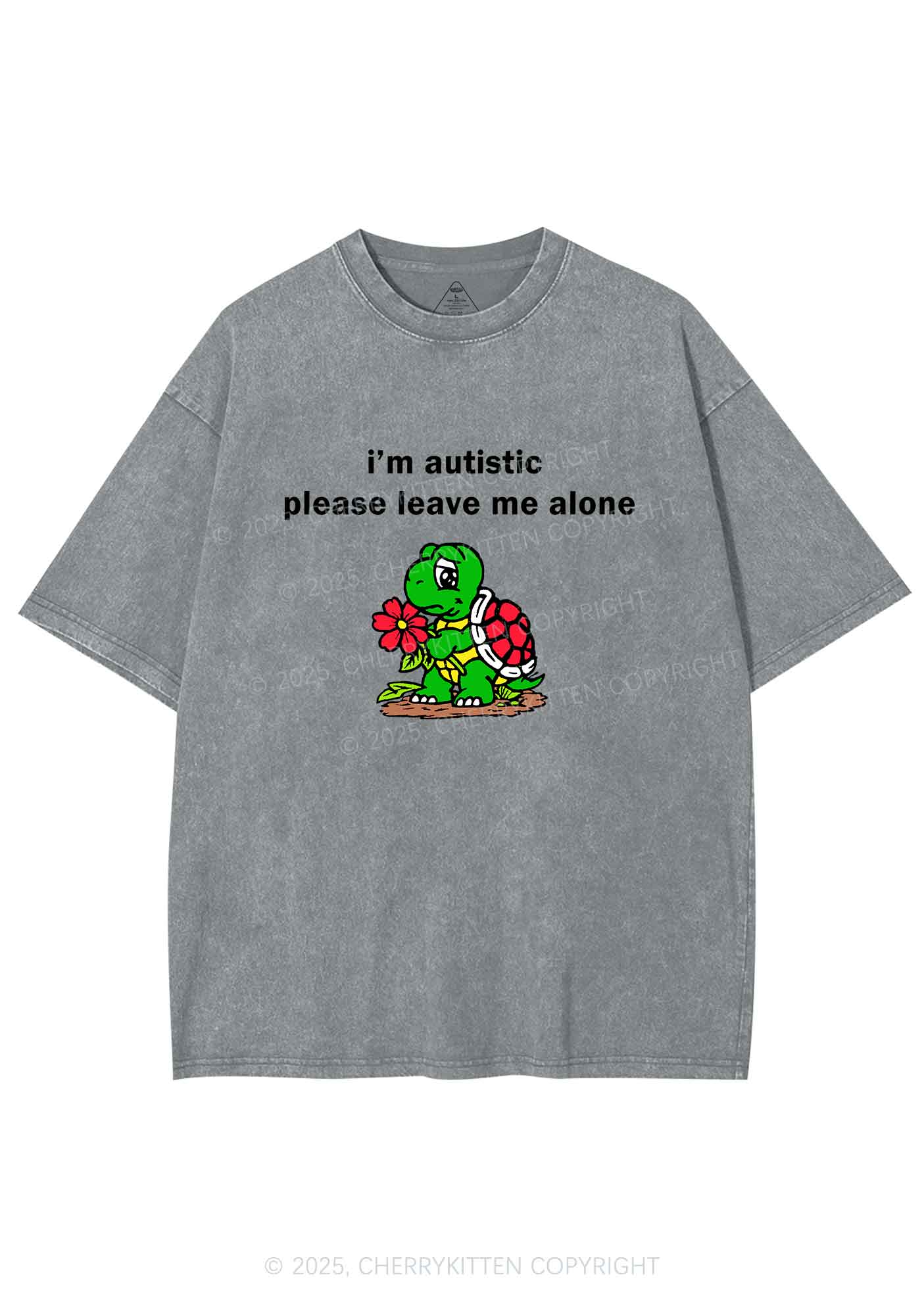 Im Autistic Leave Me Alone Y2K Shirts Washed Tee Cherrykitten