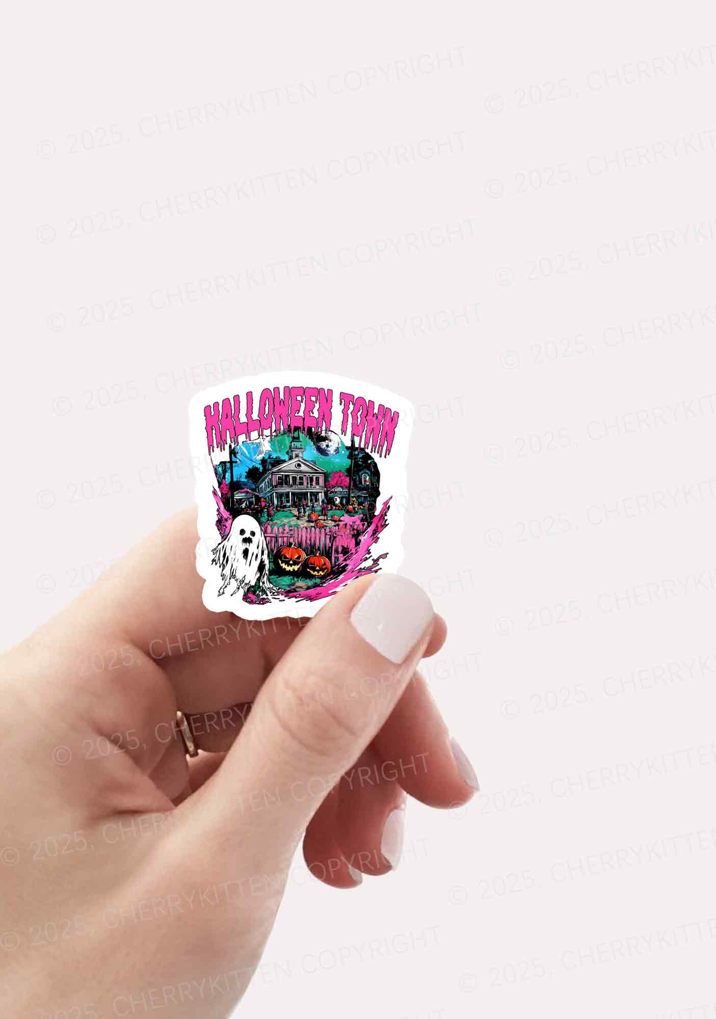 Halloween Ghost Town Y2K Sticker Cherrykitten