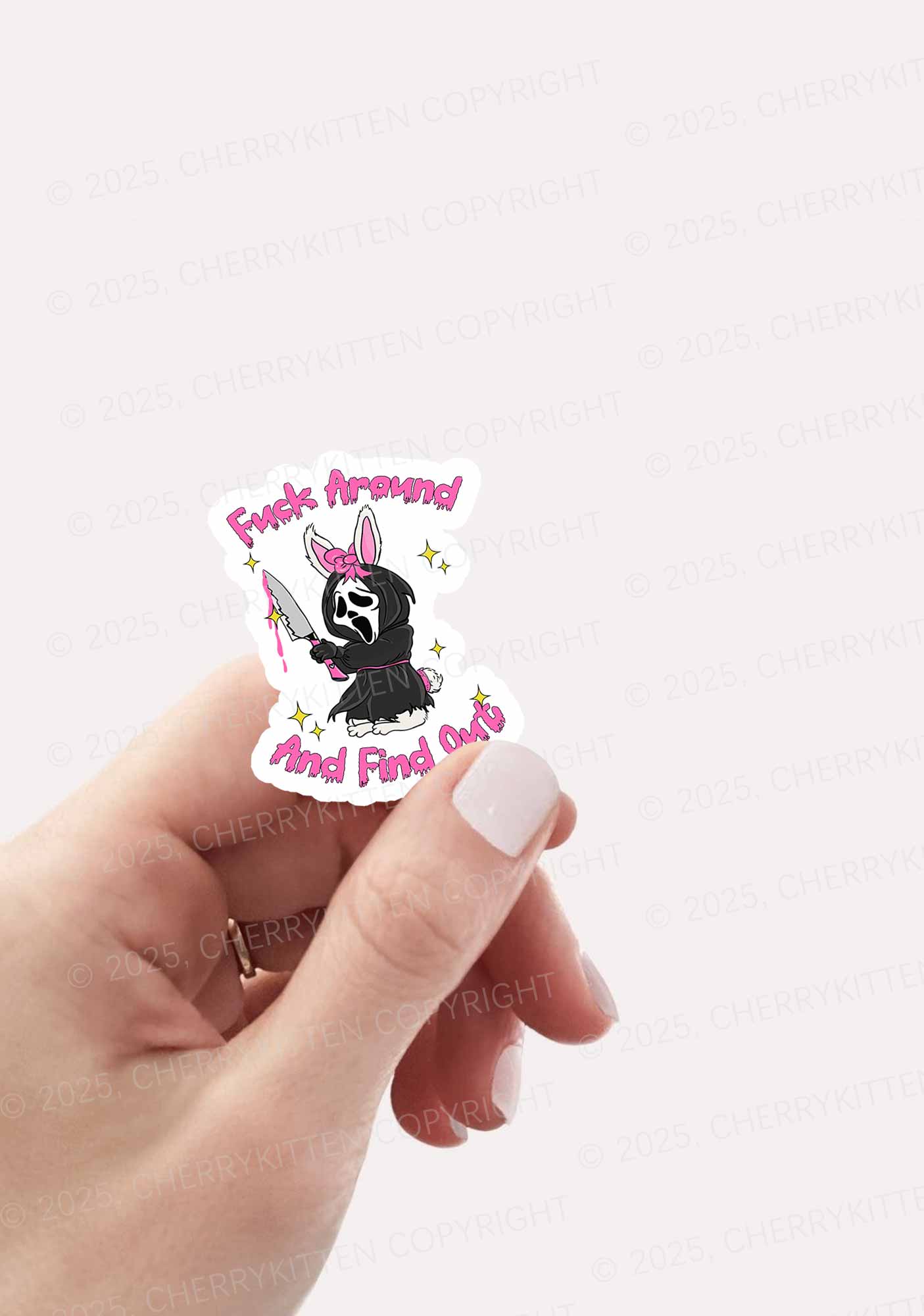 Halloween Fxxk Around Find Out Y2K Sticker Cherrykitten