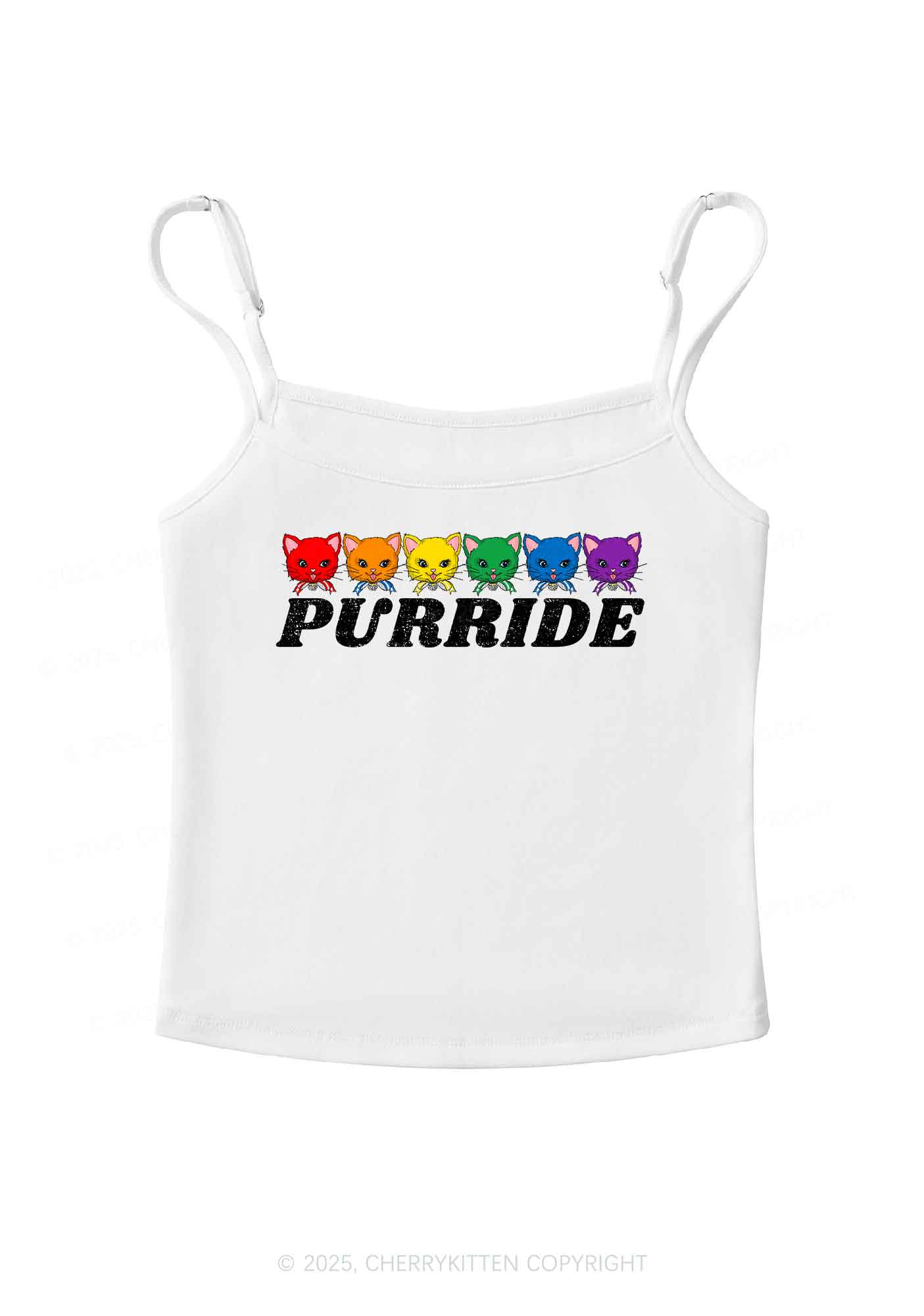 Purride Cat Pride Y2K Spaghetti Strap Cami Cherrykitte
