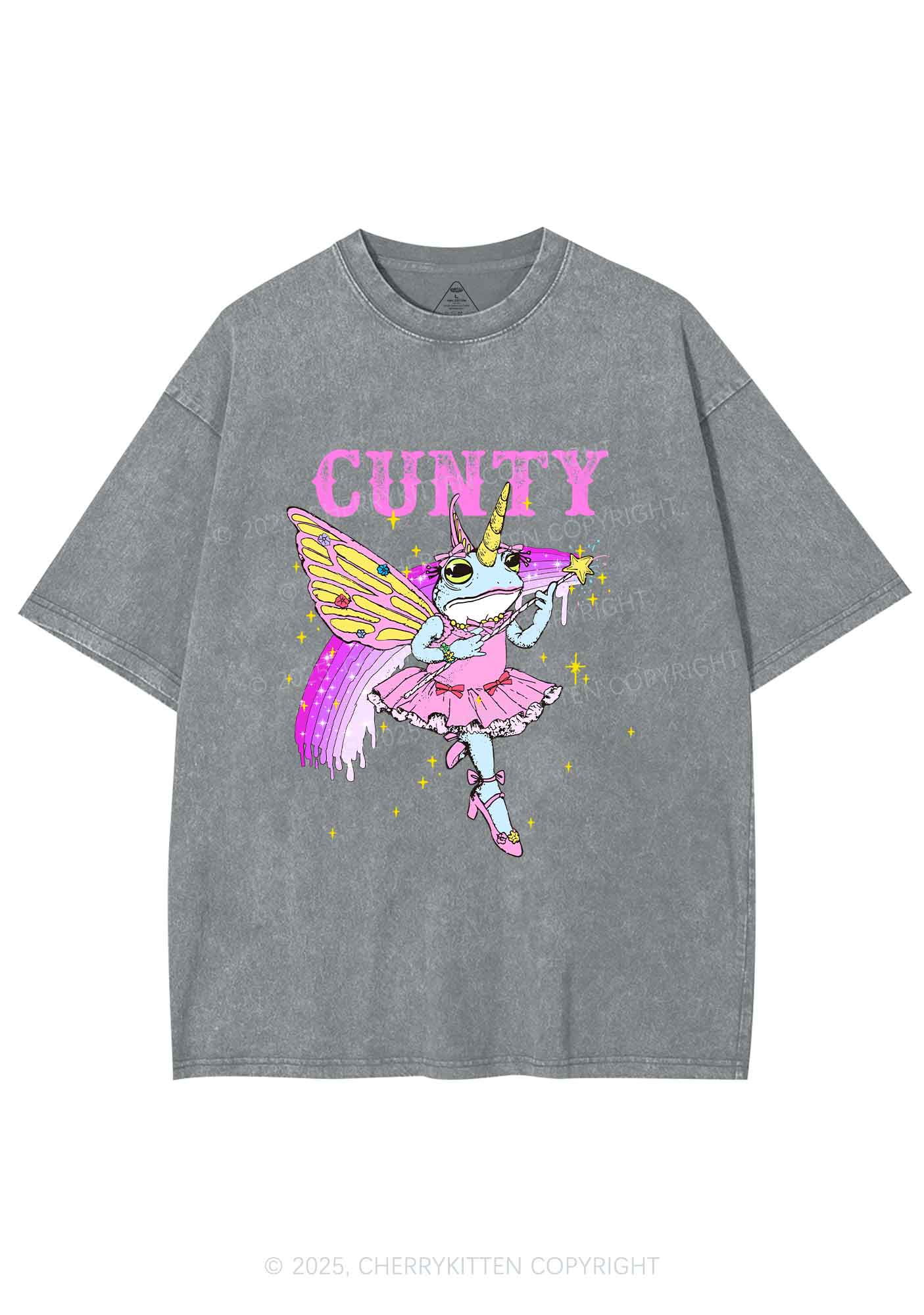 Cxxty Fairy Frog Y2K Shirts Washed Tee Cherrykitten