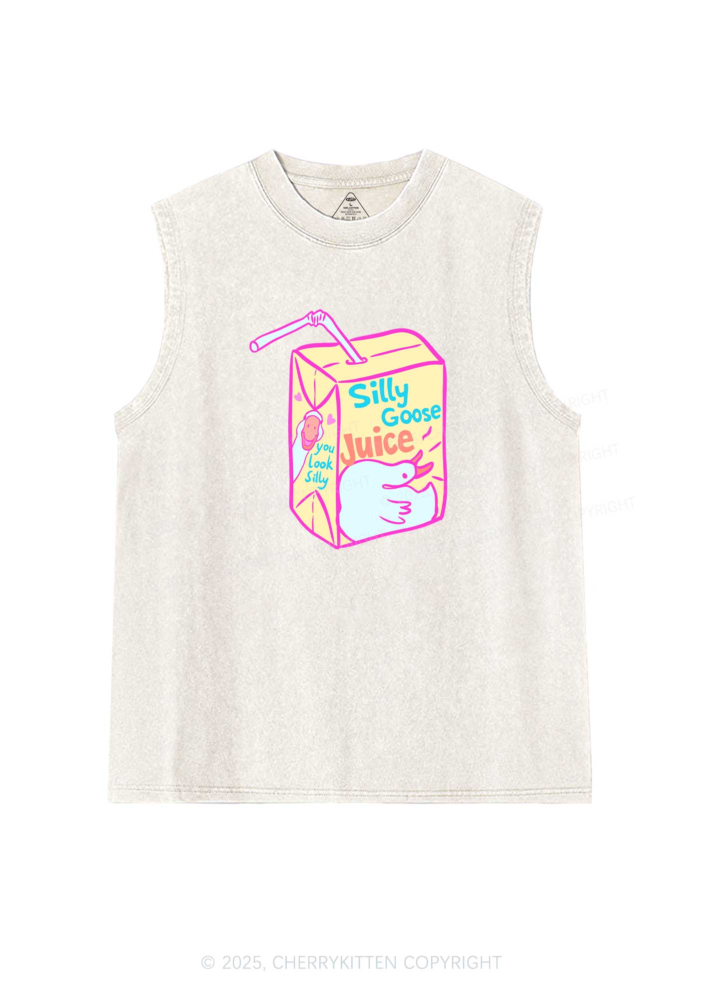 Look Silly Goose Juice Y2K Washed Muscle Tank Cherrykitten