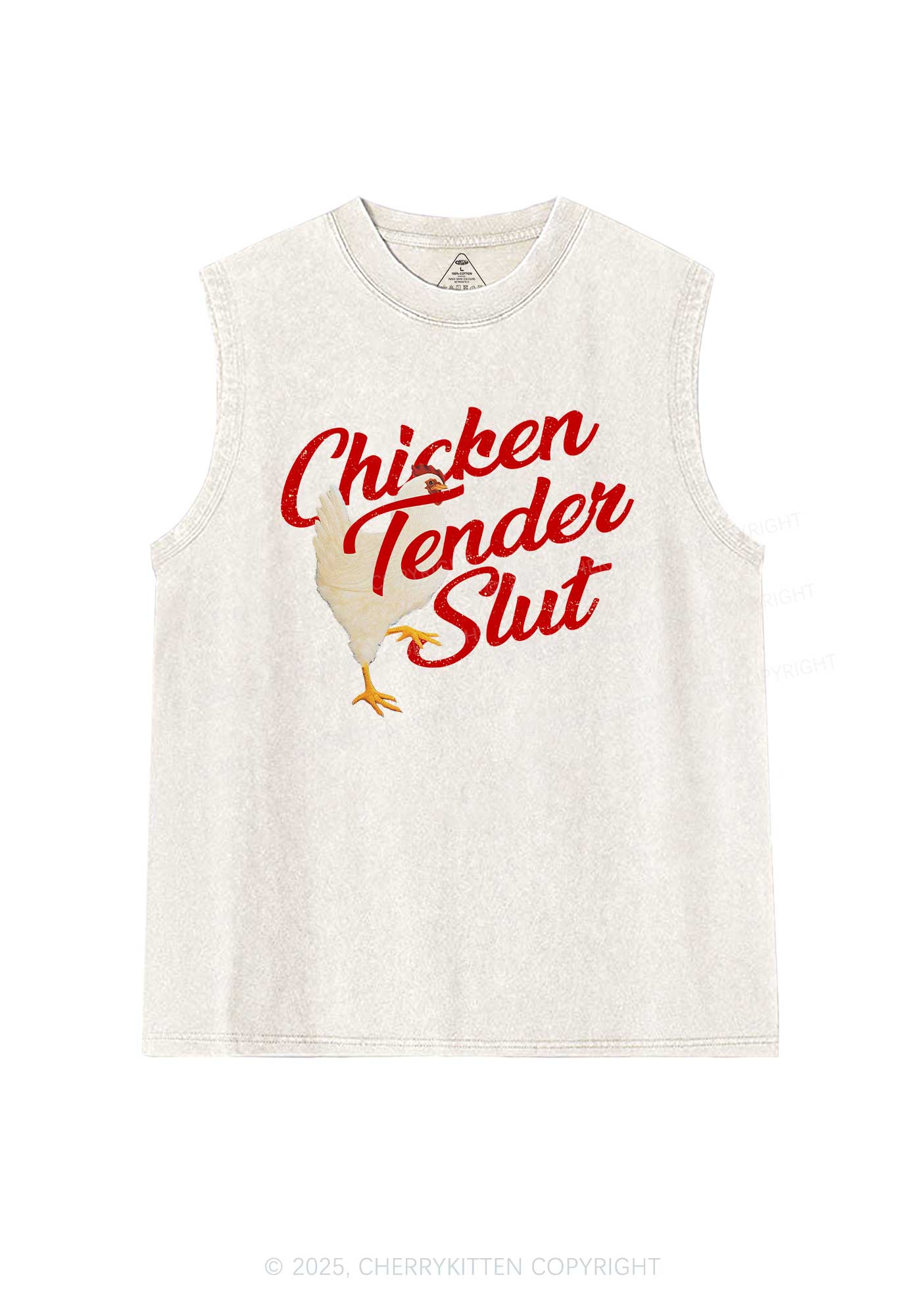 Chicken Tender Slxt Y2K Washed Muscle Tank Cherrykitten