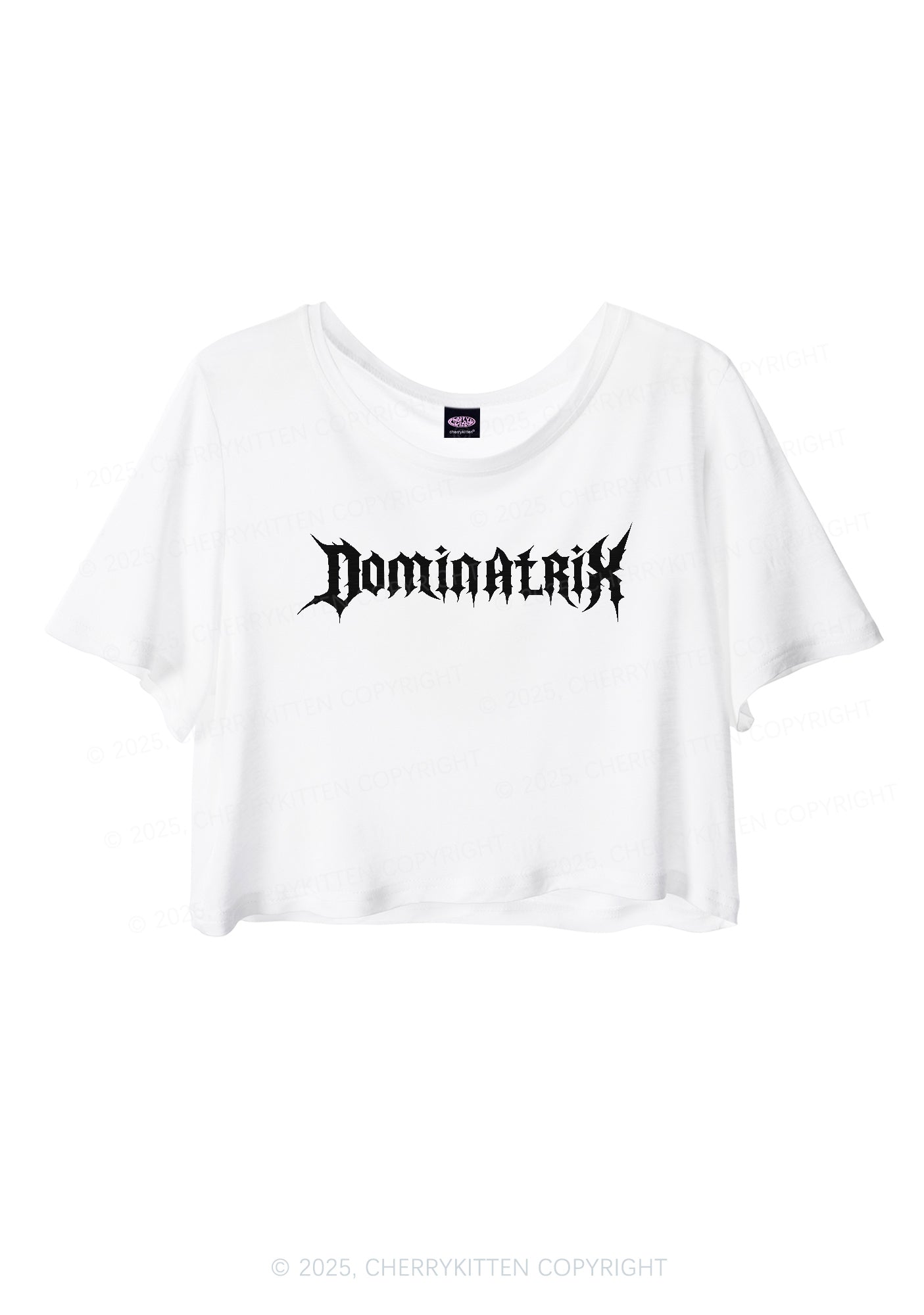 Dominatrix Y2K Sheer Crop Tee Cherrykitten