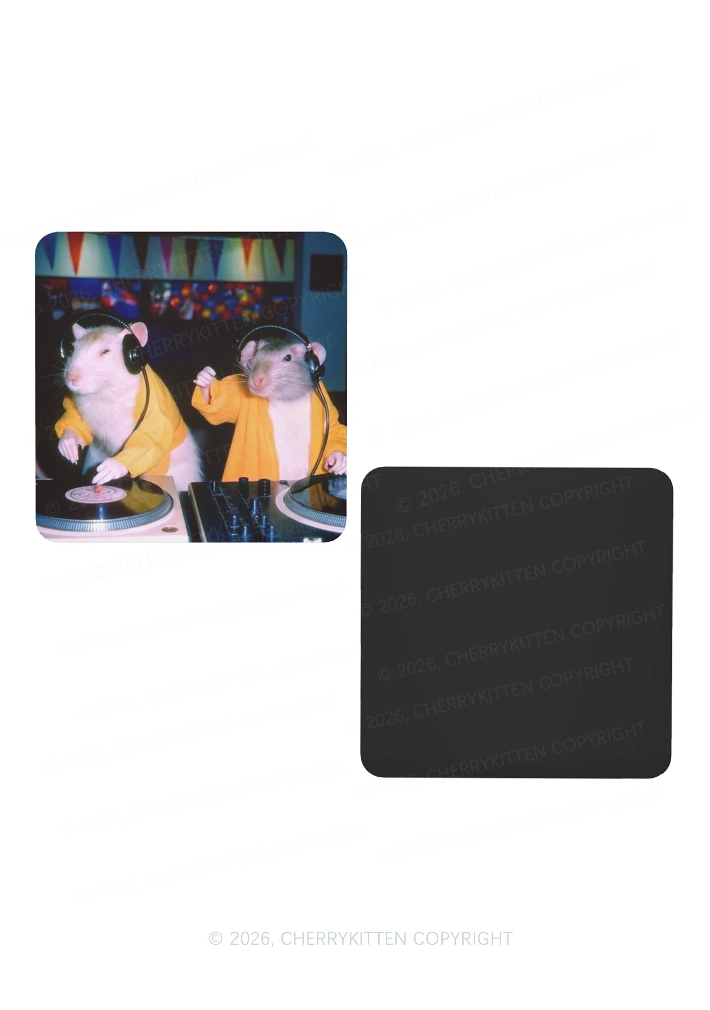 DJ Rats Y2K Soft Magnetic Refrigerator Magnet Cherrykitten