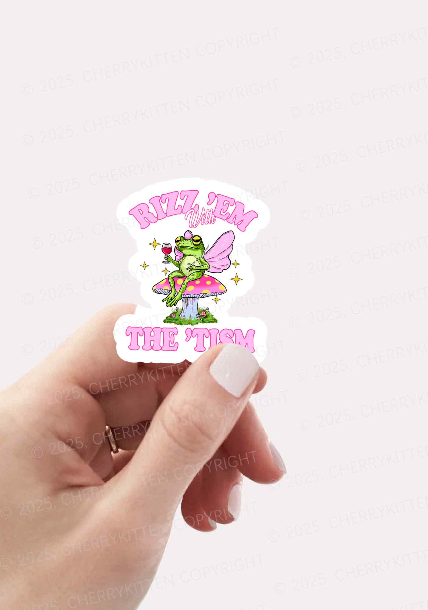 Fairy Frog Rizz Tism Y2K Sticker Cherrykitten