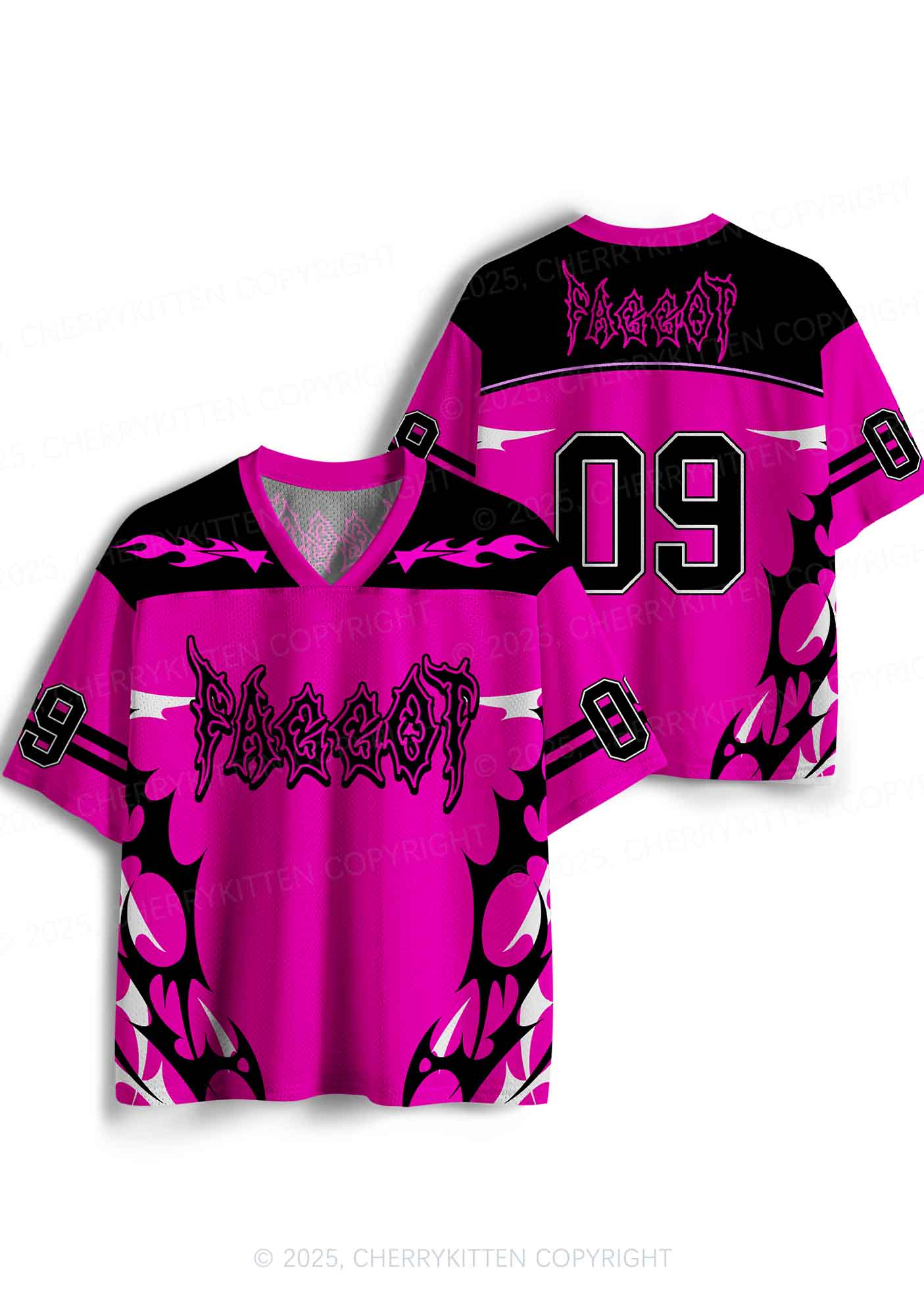 Custom Hot Pink Punk Faggot Pride Y2K Sport Jersey Shirts Cherrykitten