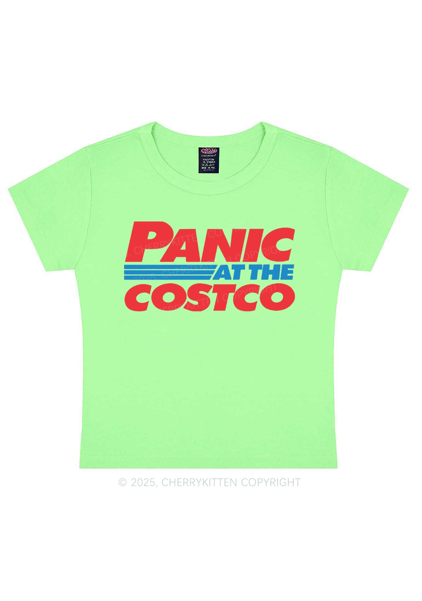 Panic Costco Y2K Baby Tee Cherrykitten