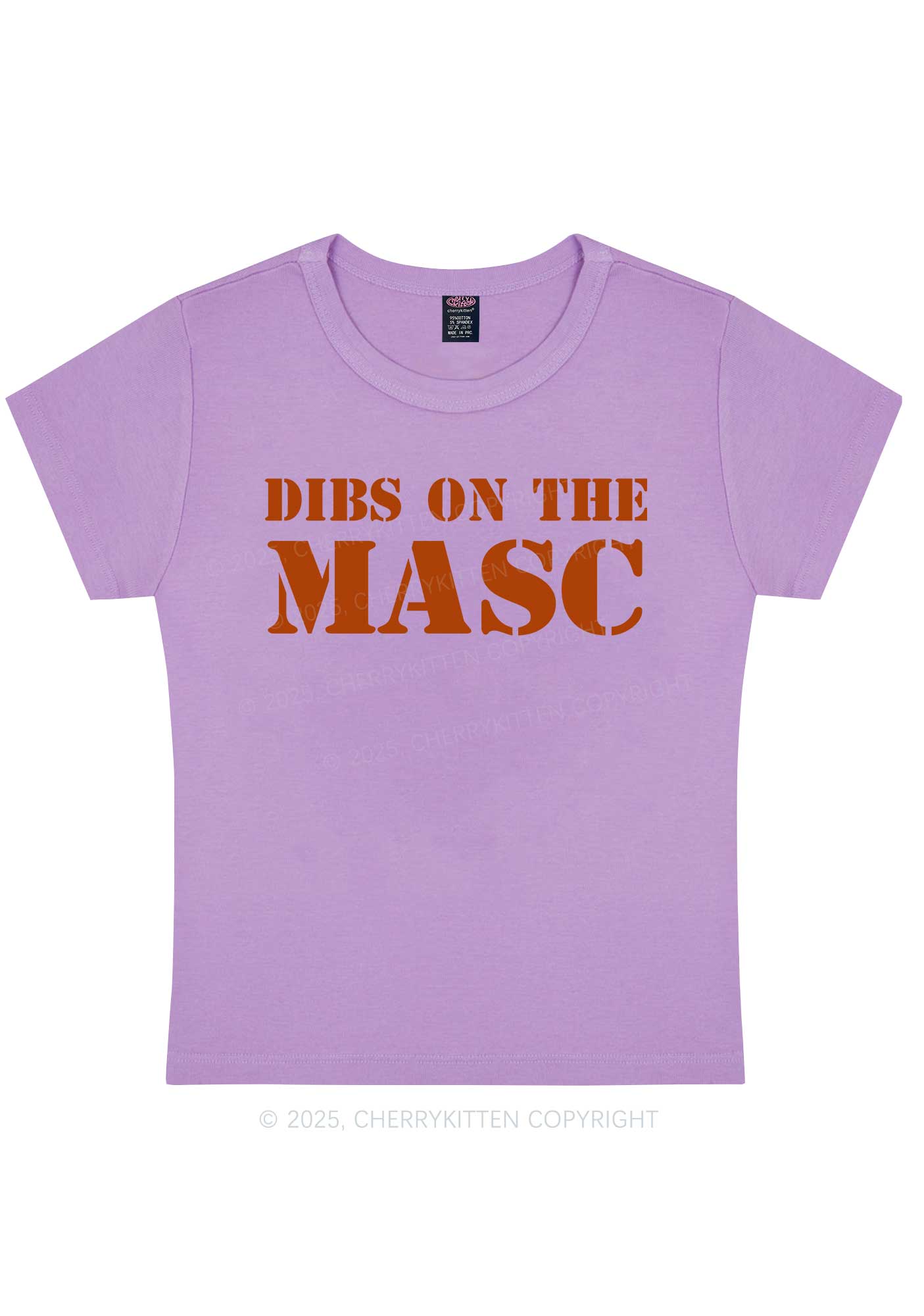 Dibs On The Masc Pride Y2K Baby Tee Cherrykitten