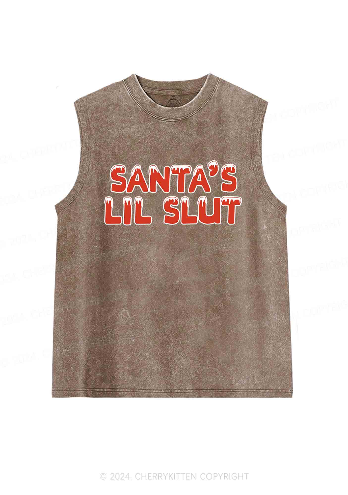Christmas Santas Lil Slxt Y2K Washed Tank Cherrykitten