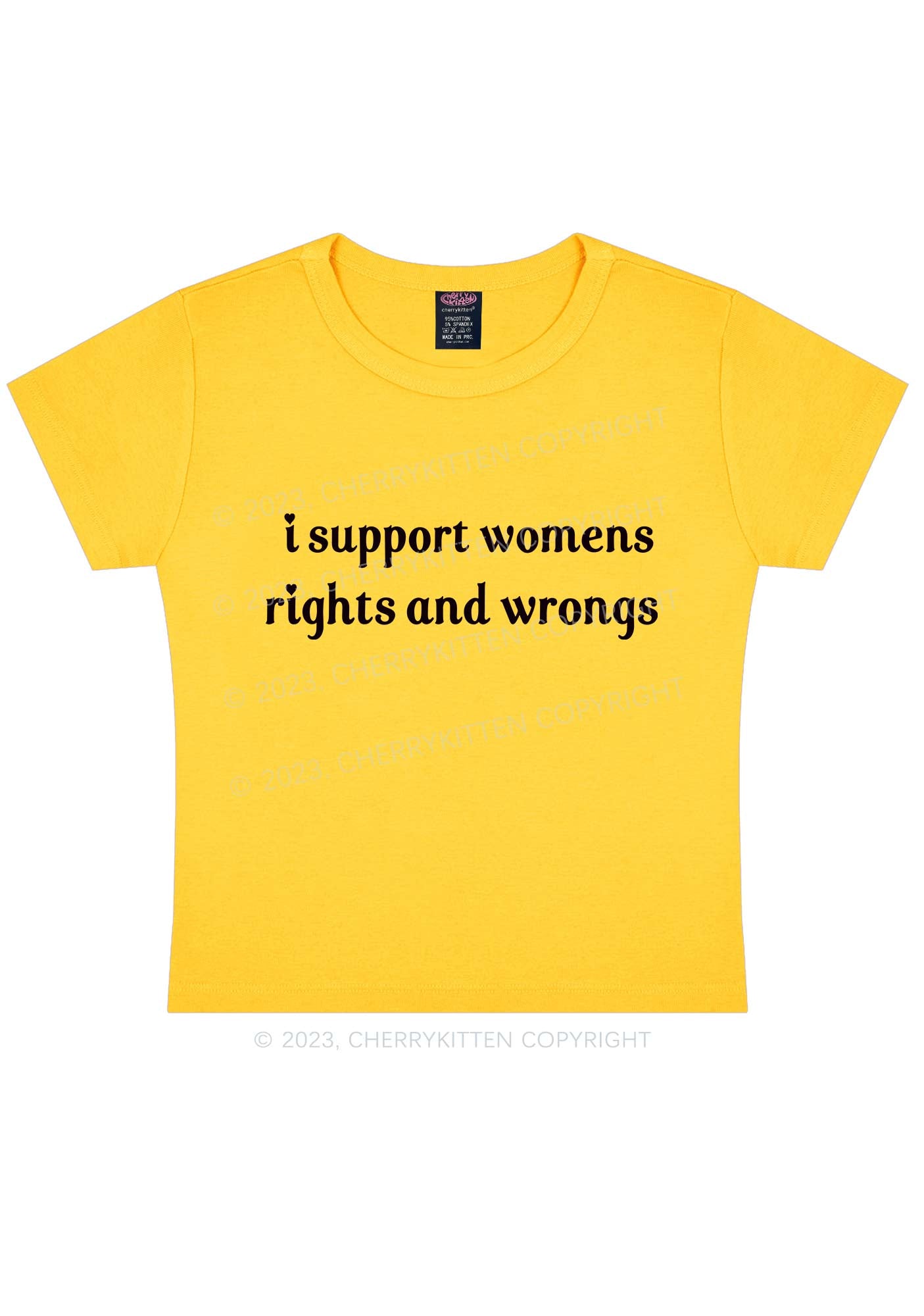 I Support Women Y2k Baby Tee