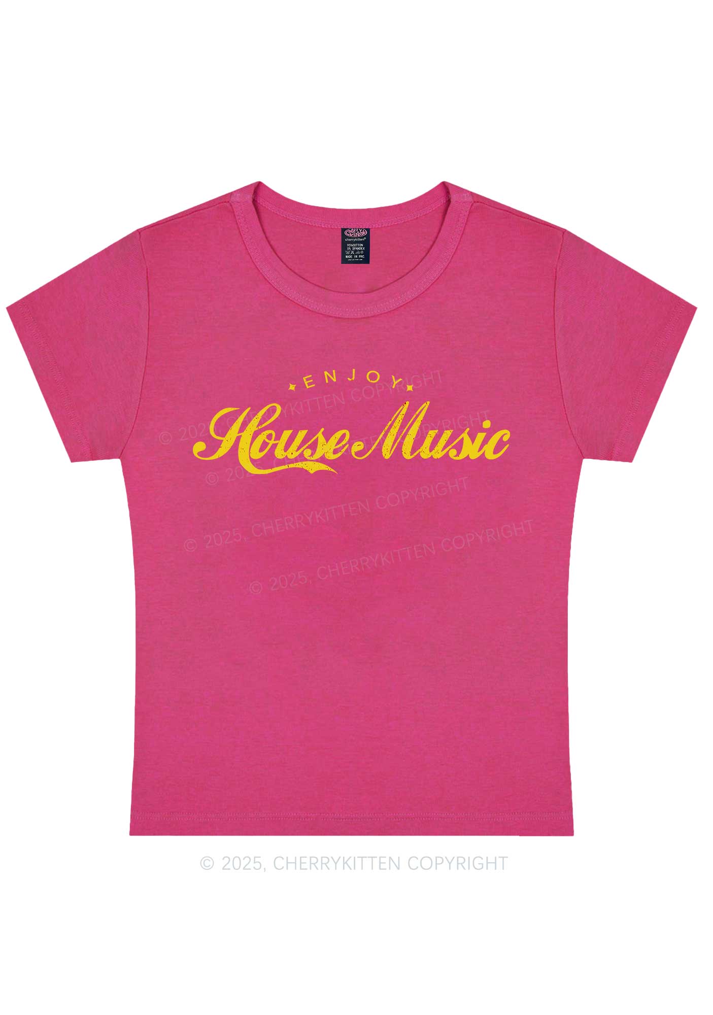 Enjoy House Music Y2K Baby Tee Cherrykitten