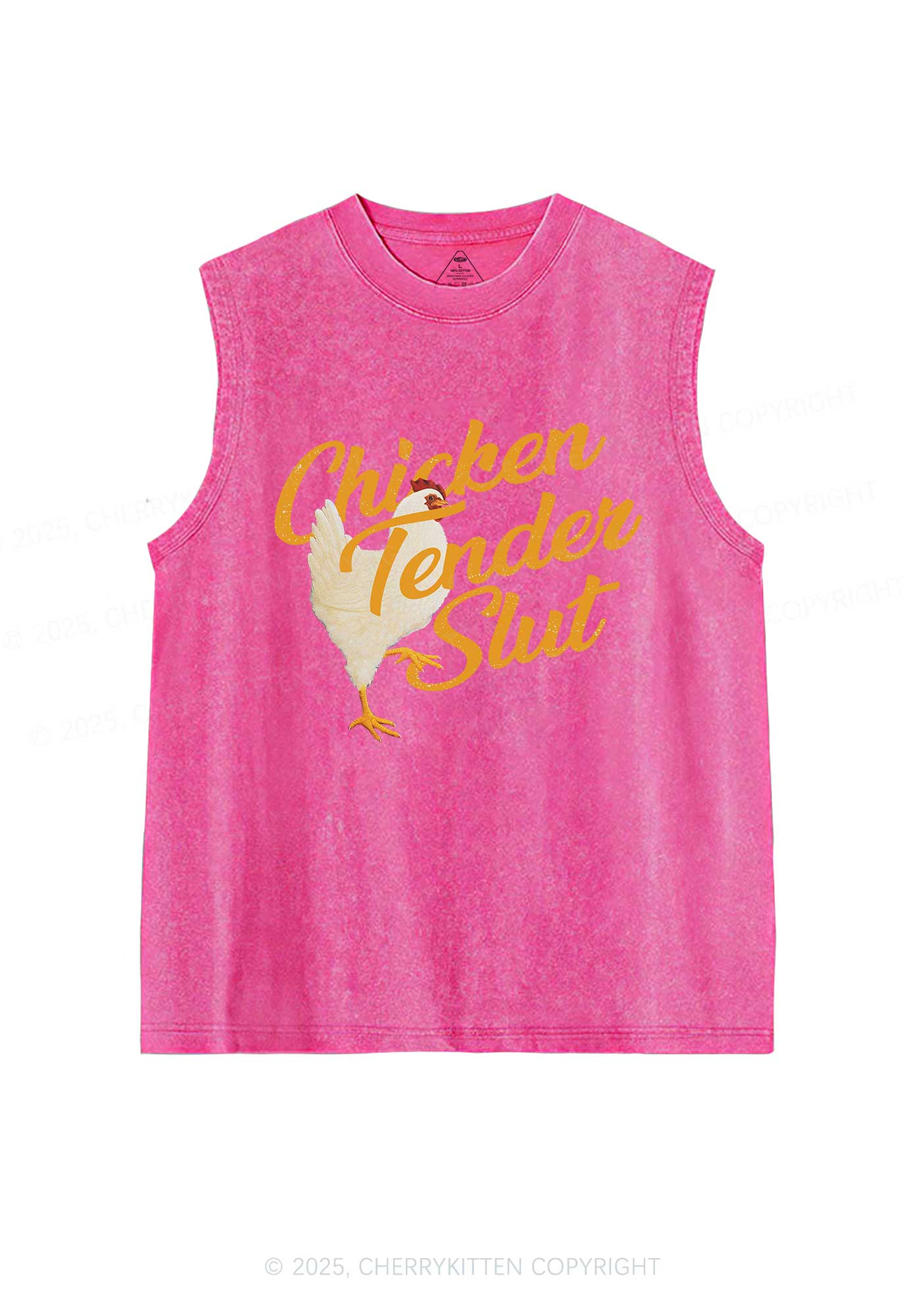 Chicken Tender Slxt Y2K Washed Muscle Tank Cherrykitten
