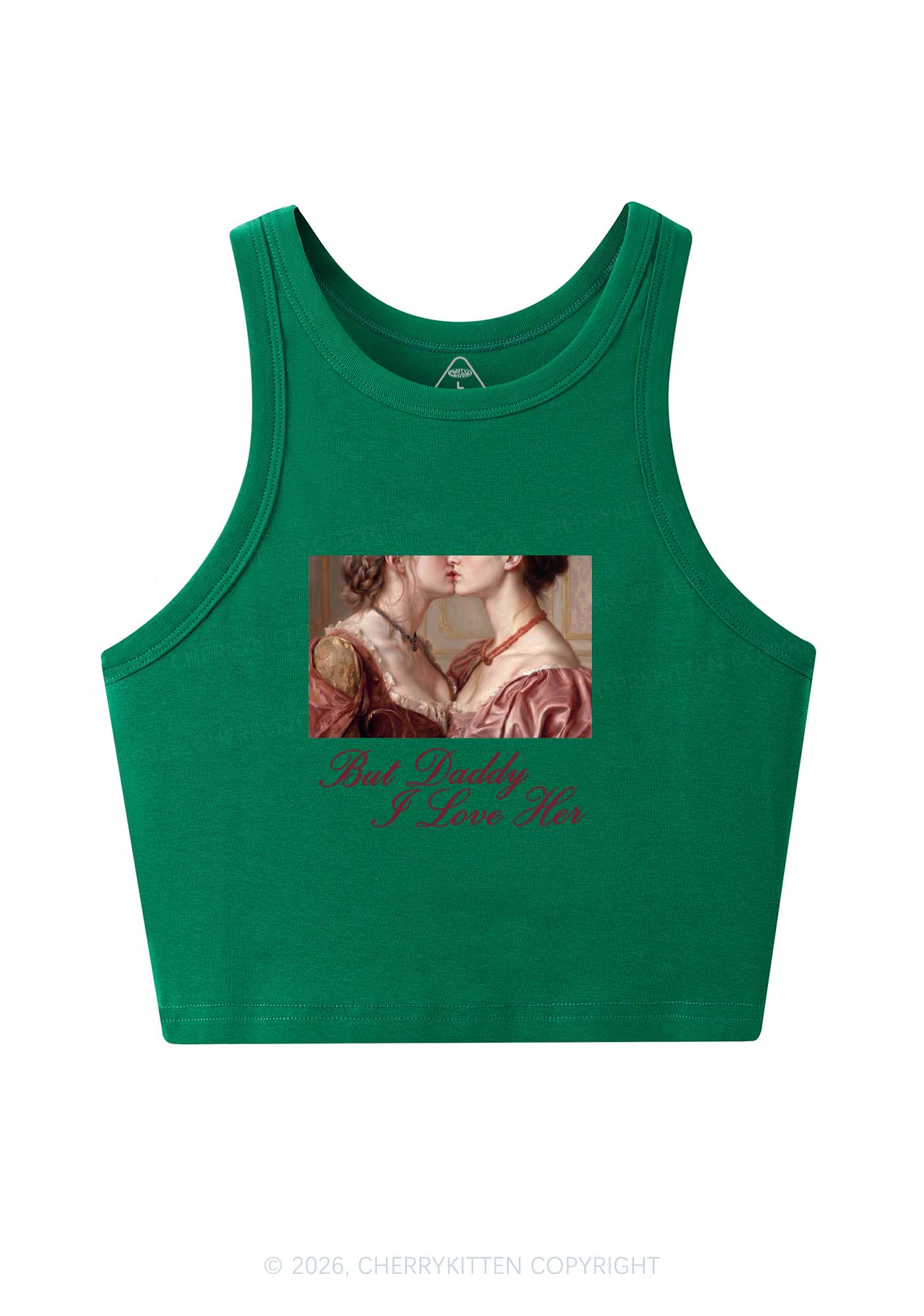 But Daddy I Love Her Lesbian Pride Y2K Crop Tank Top Cherrykitten