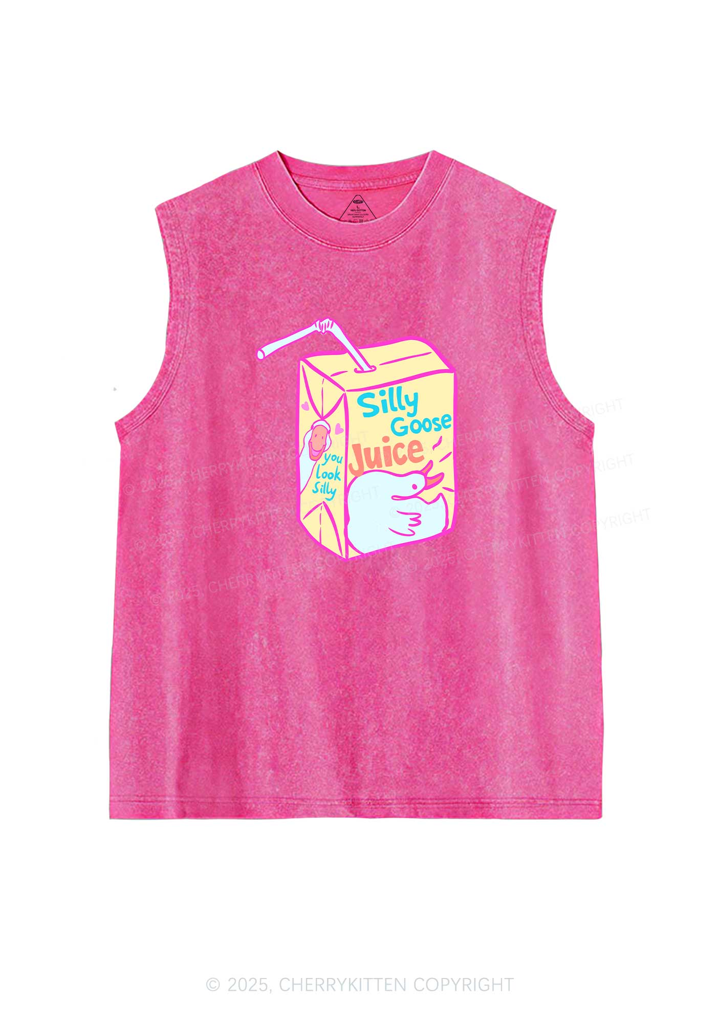 Look Silly Goose Juice Y2K Washed Muscle Tank Cherrykitten
