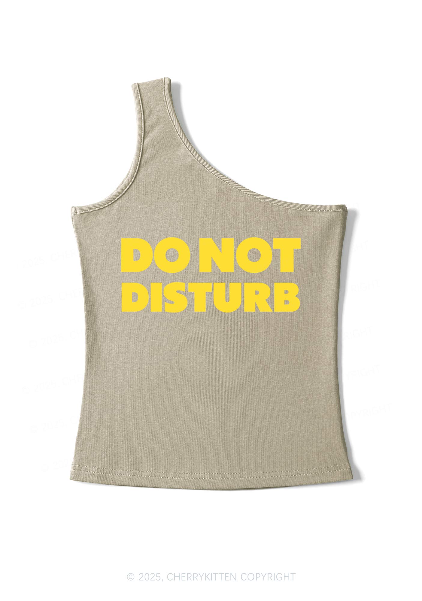 Do Not Disturb Y2K One Shoulder Tank Top Cherrykitten