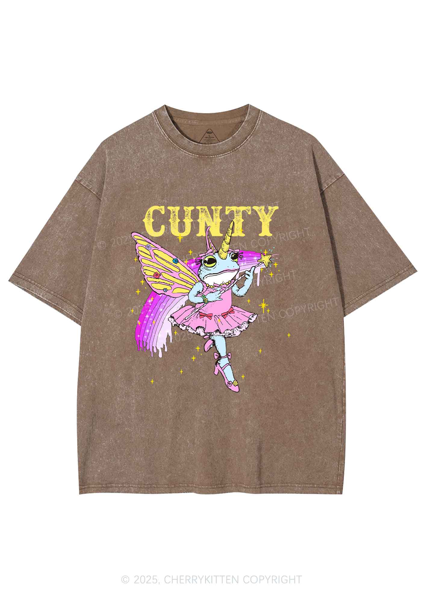 Cxxty Fairy Frog Y2K Shirts Washed Tee Cherrykitten