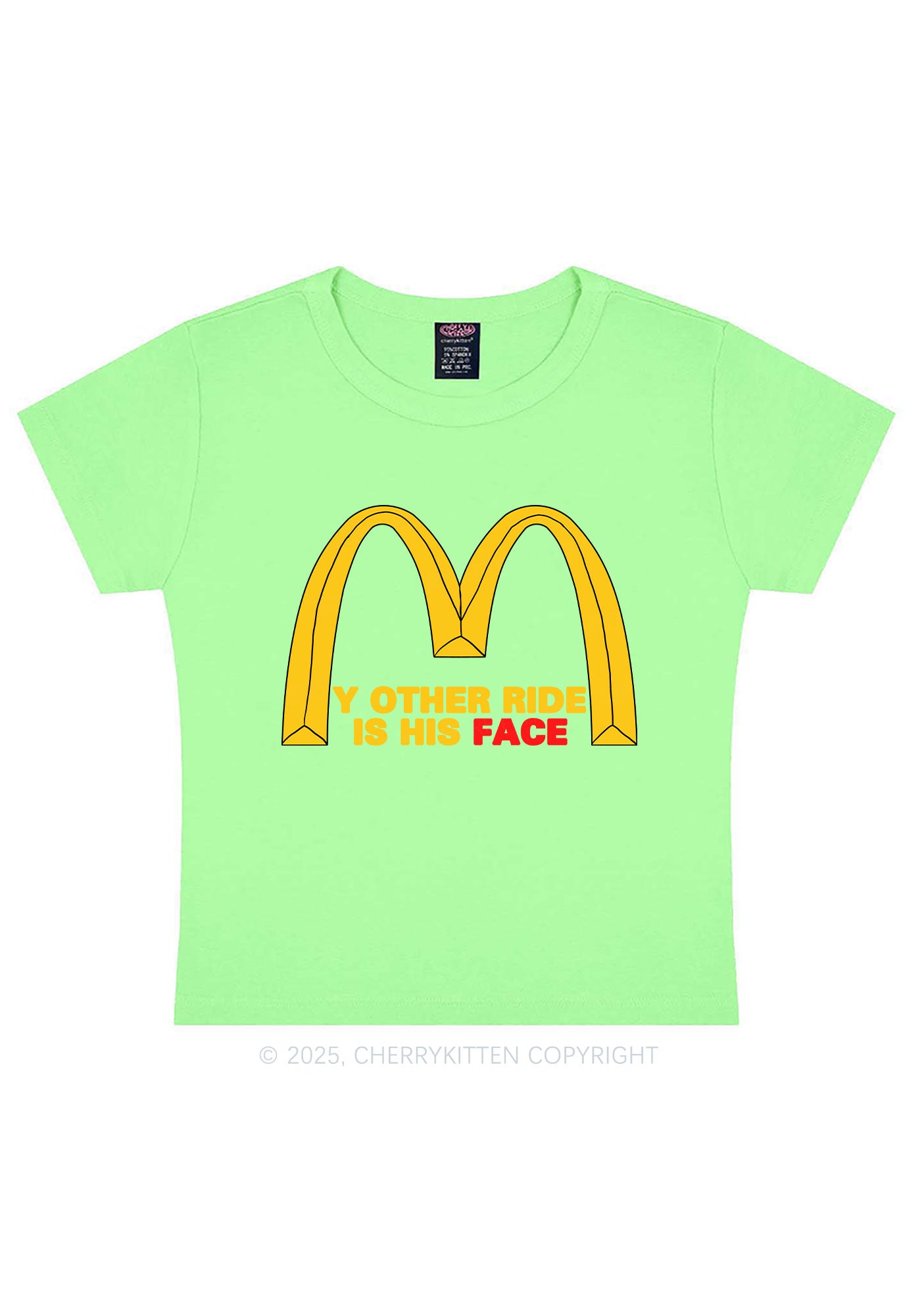 Ride His Face Y2K Baby Tee Cherrykitten