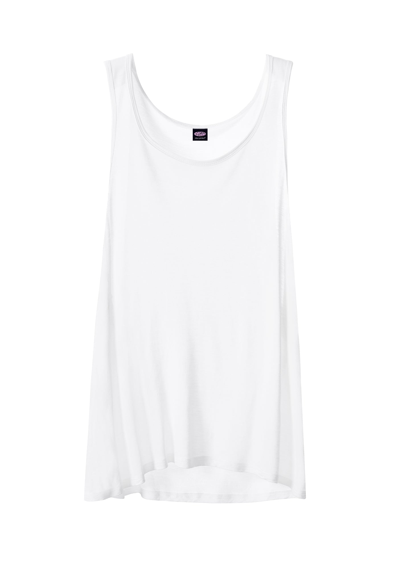Plain Y2K Sheer Boyfriend Tank Cherrykitten