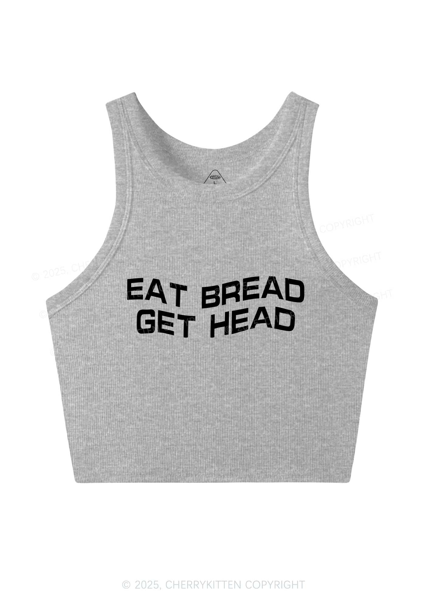 Eat Bread Get Head Y2K Crop Tank Top Cherrykitten
