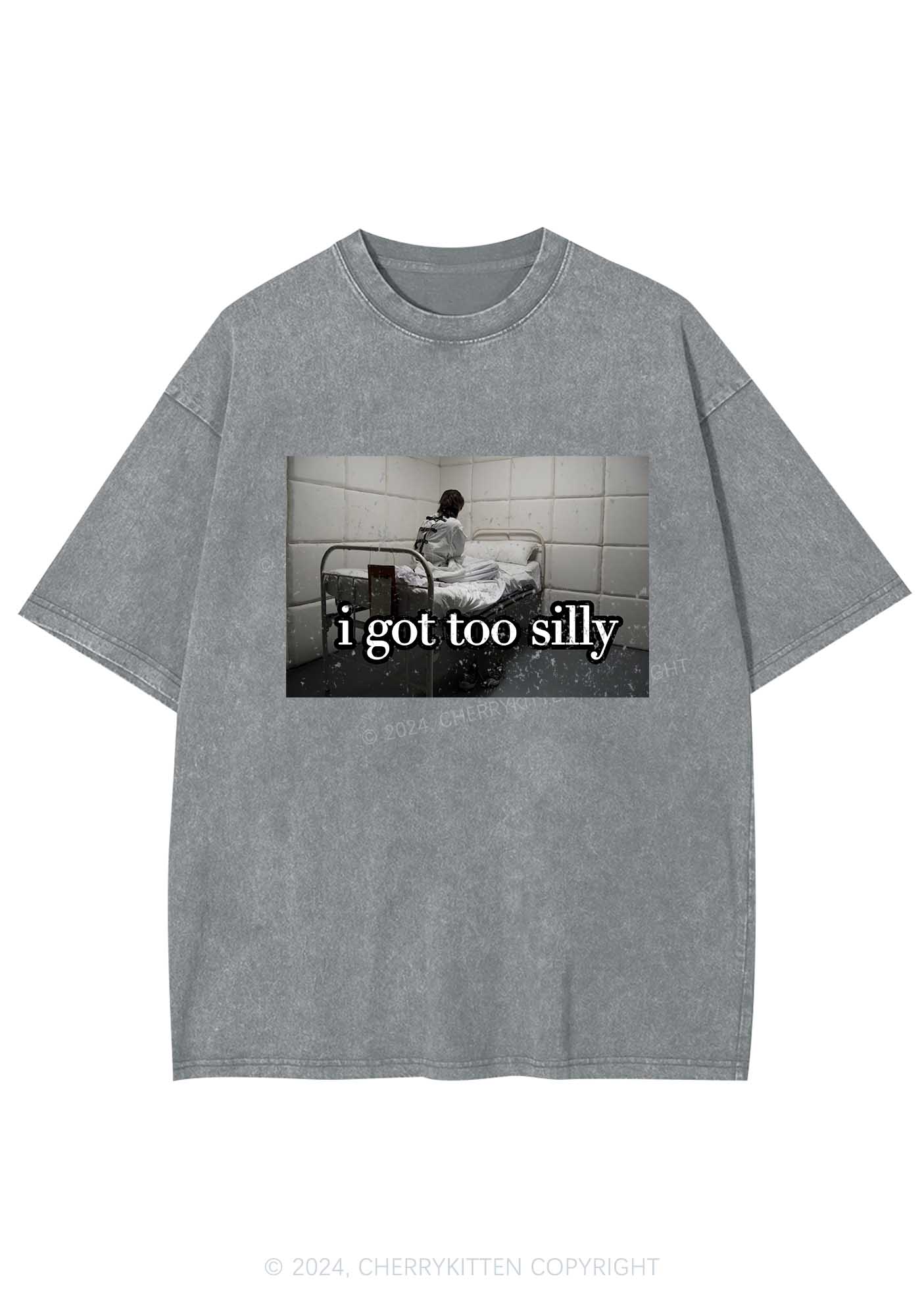 I Got Too Silly Y2K Washed Tee Cherrykitten