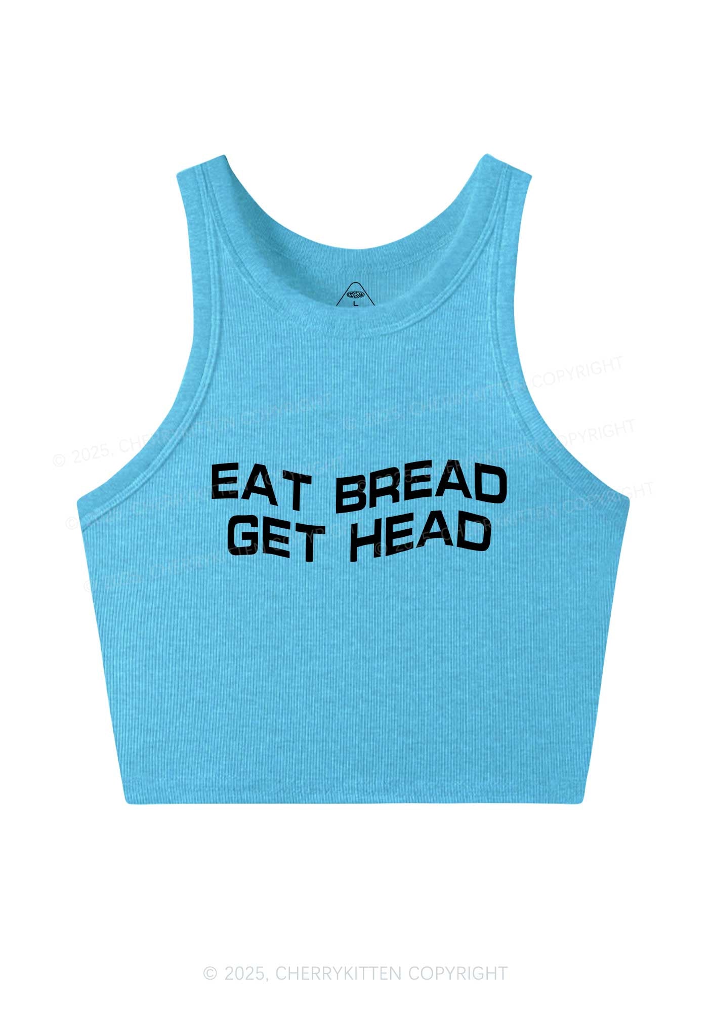 Eat Bread Get Head Y2K Crop Tank Top Cherrykitten
