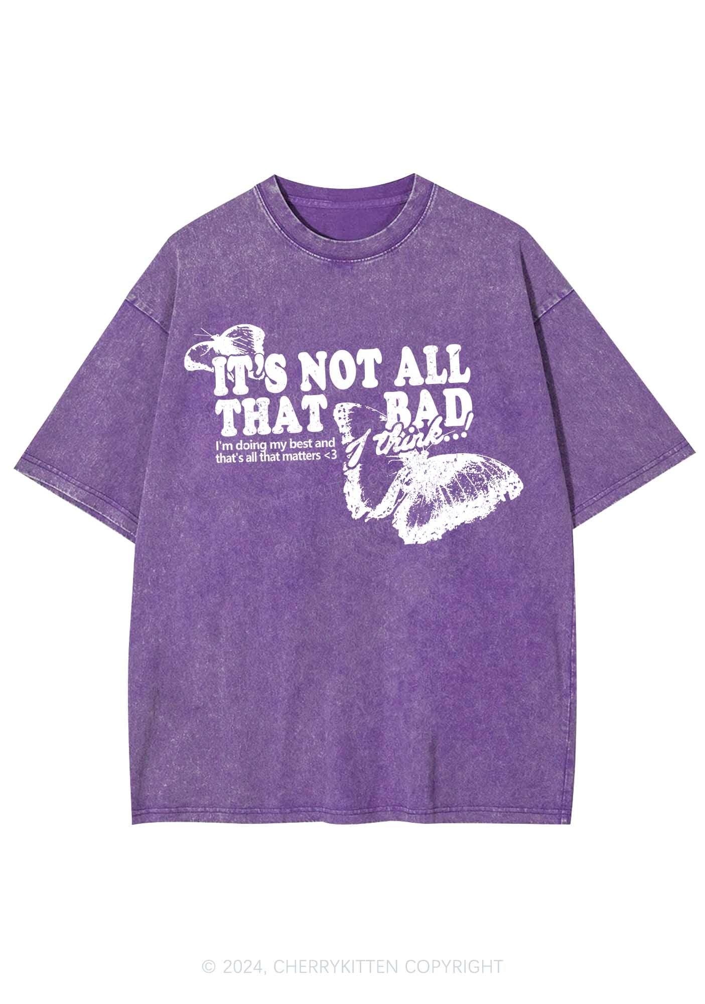 It's Not All That Bad Y2K Washed Tee Cherrykitten