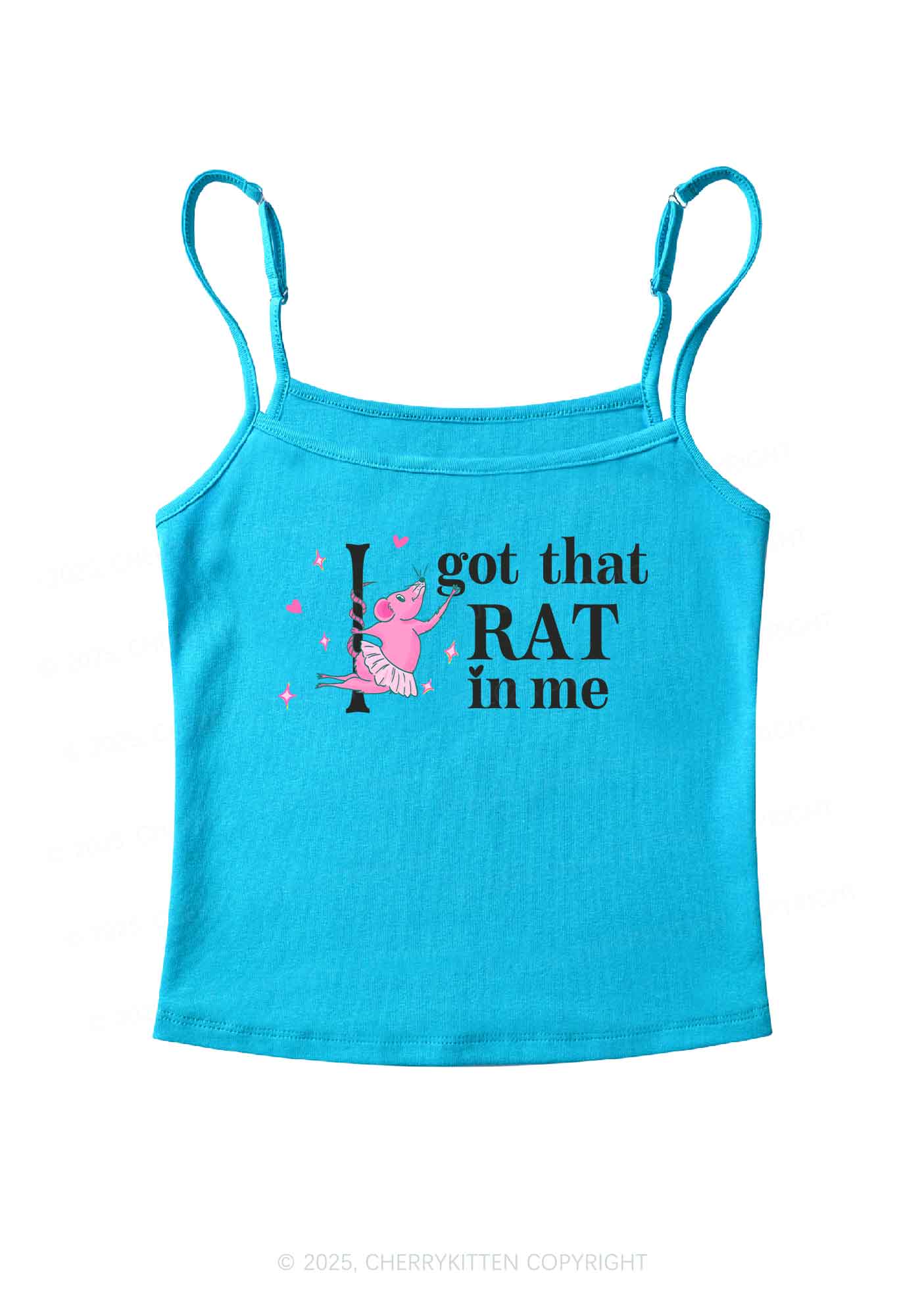 Got Rat In Me Y2K Spaghetti Strap Cami Cherrykitten