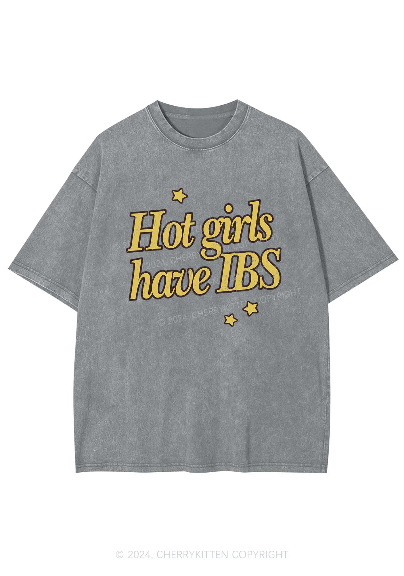 Hot Girls Have IBS Y2K Washed Tee Cherrykitten