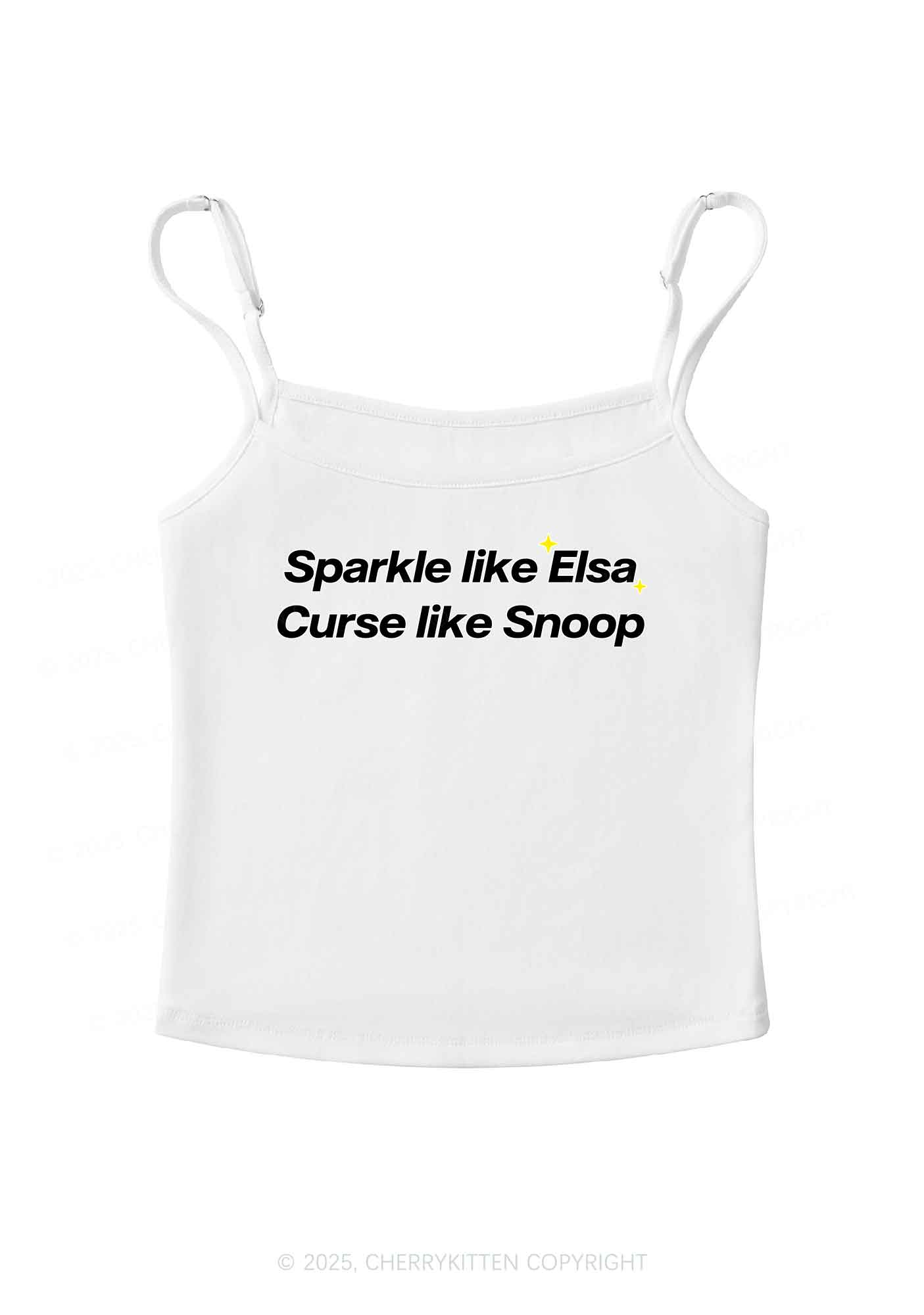 Sparkle Like Princess Y2K Spaghetti Strap Cami Cherrykitten