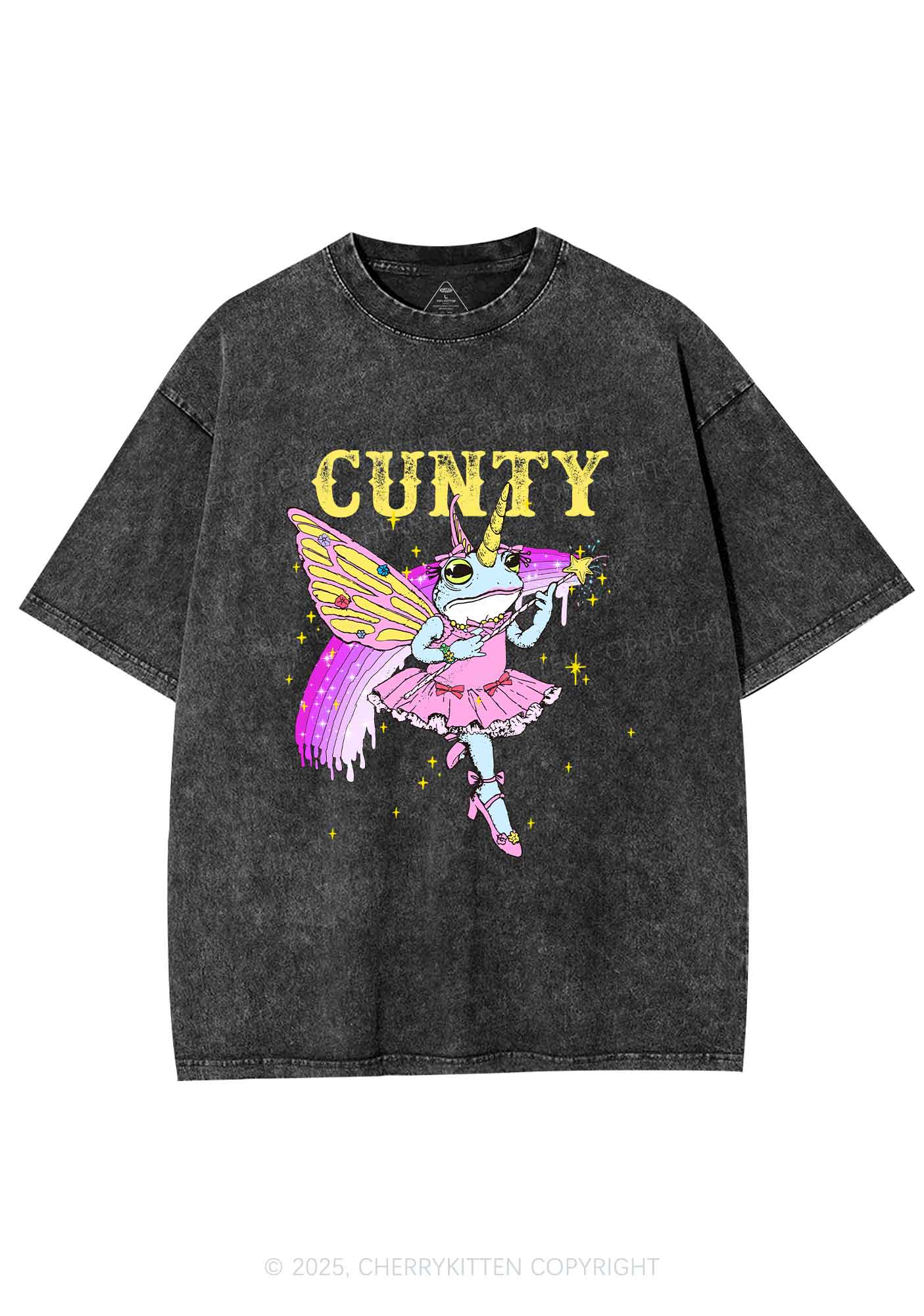 Cxxty Fairy Frog Y2K Shirts Washed Tee Cherrykitten