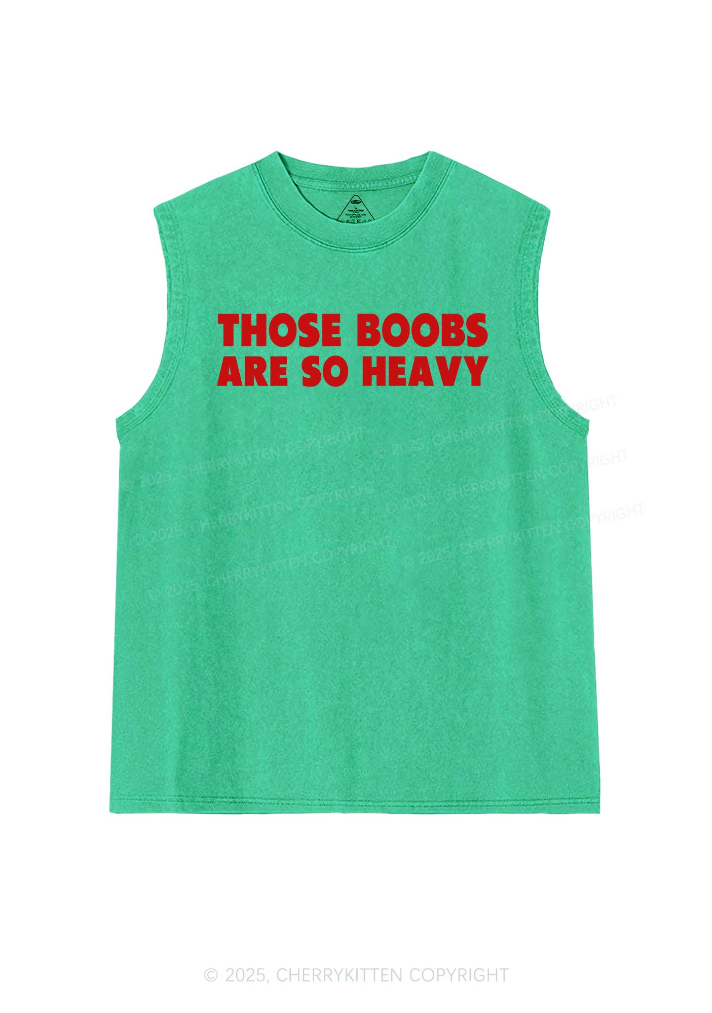 Bxxbs Are So Heavy Y2K Washed Muscle Tank Cherrykitten