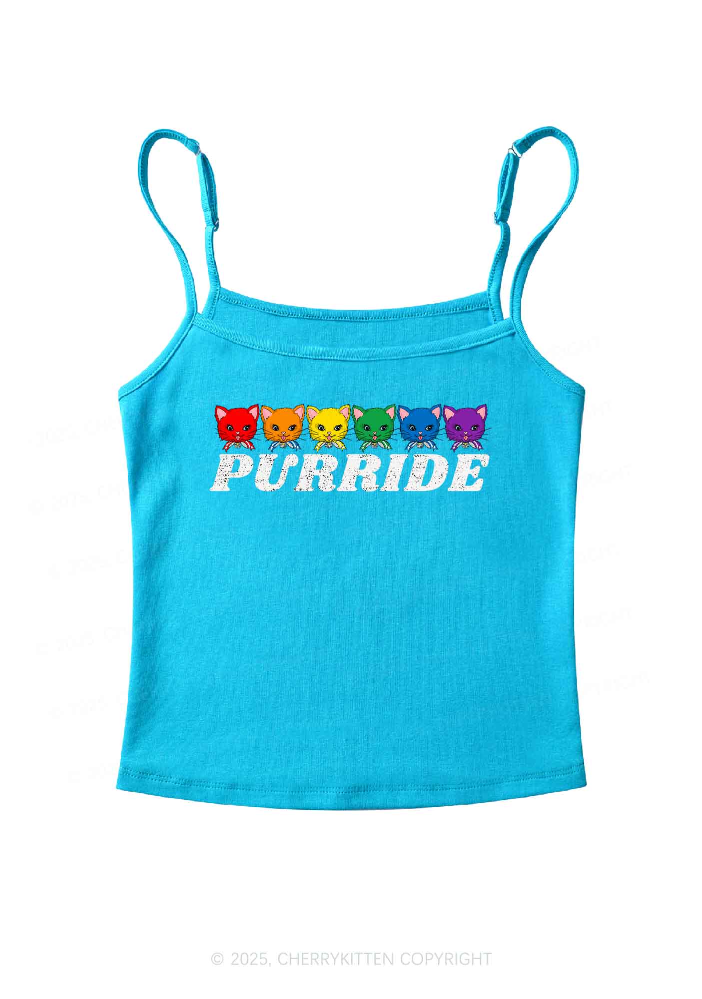 Purride Cat Pride Y2K Spaghetti Strap Cami Cherrykitte
