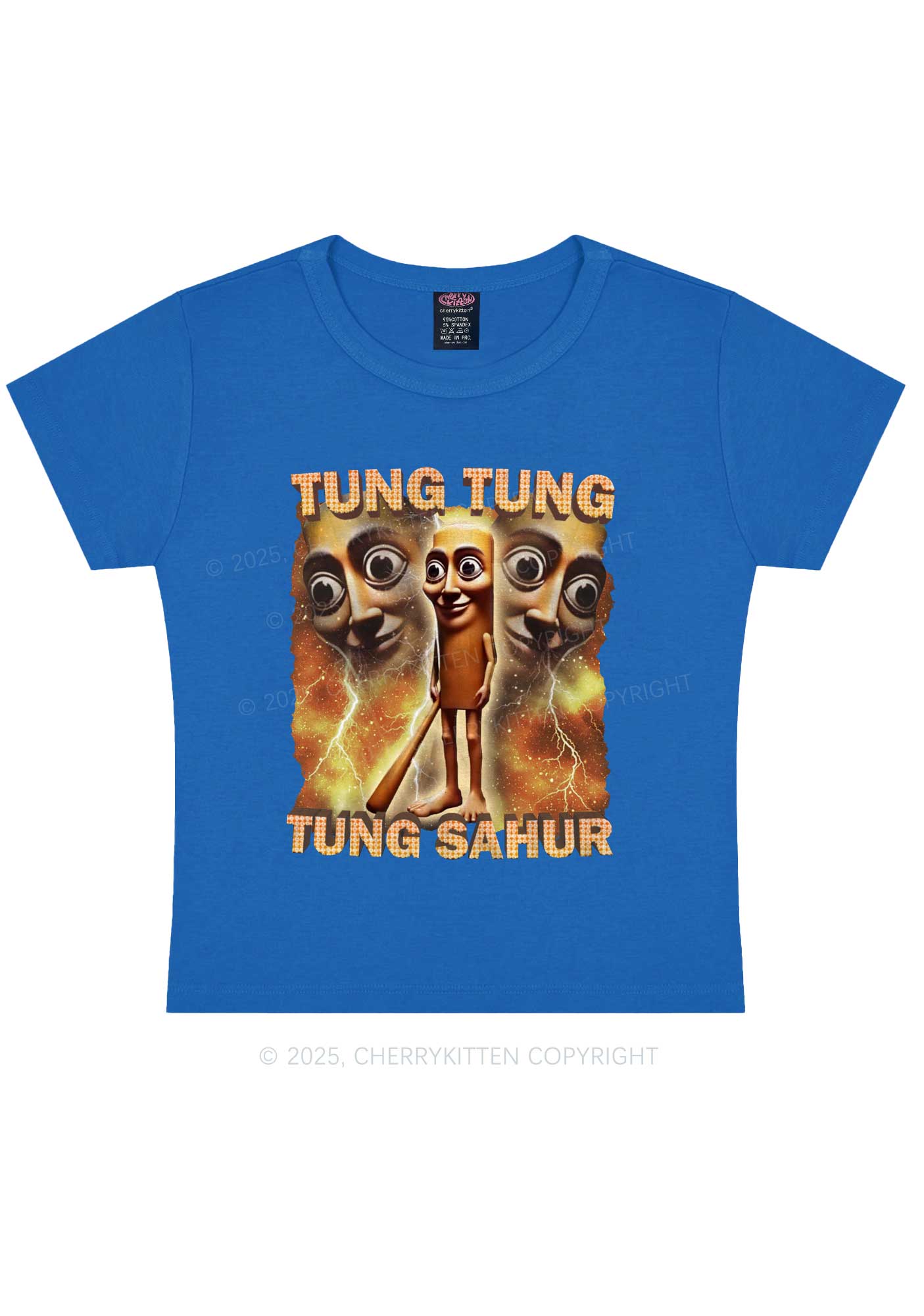 Tung Sahur Italian Brainrot Shirt Y2K Baby Tee Cherrykitten
