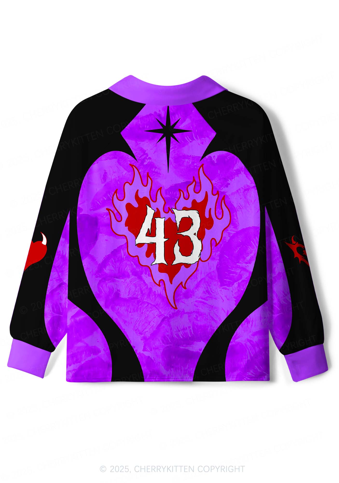 Custom Halloween Satan Loves You Y2K Sport Long Sleeve Jersey Shirts Cherrykitten