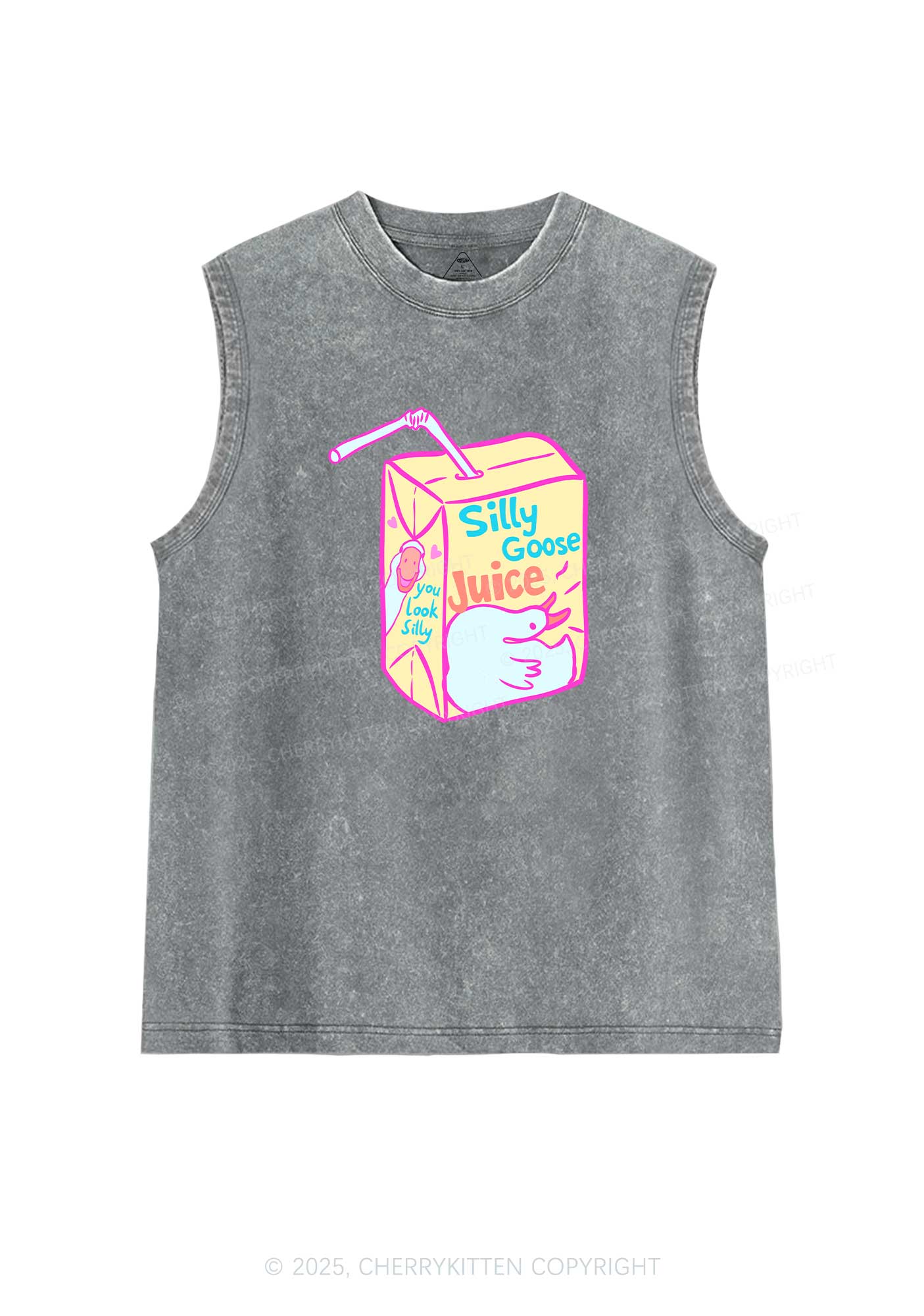 Look Silly Goose Juice Y2K Washed Muscle Tank Cherrykitten