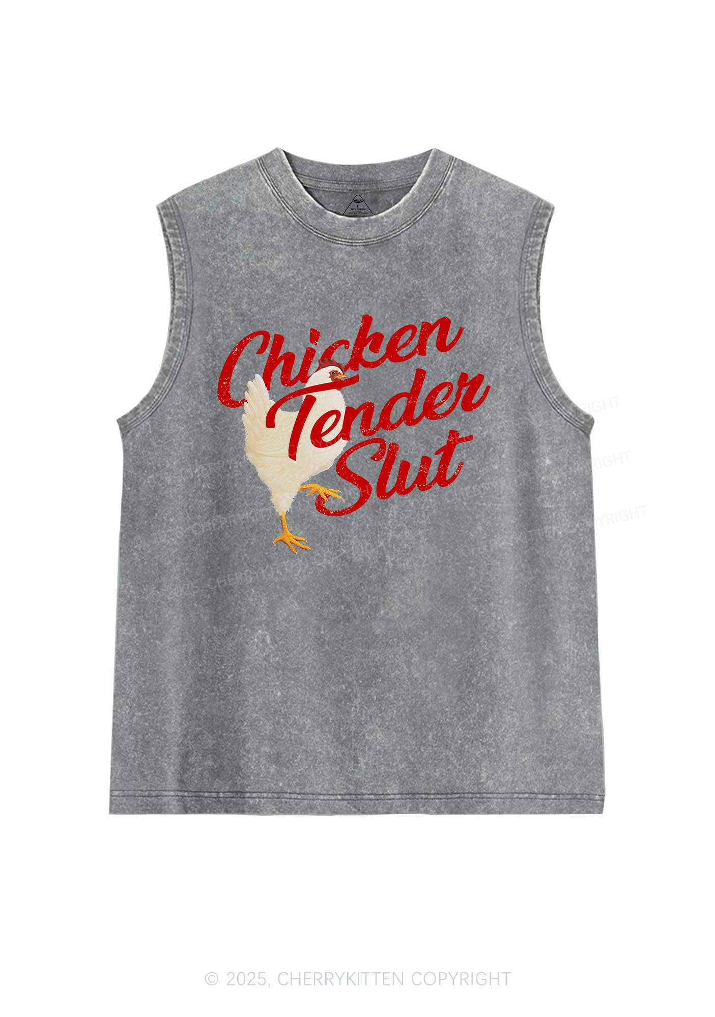 Chicken Tender Slxt Y2K Washed Muscle Tank Cherrykitten